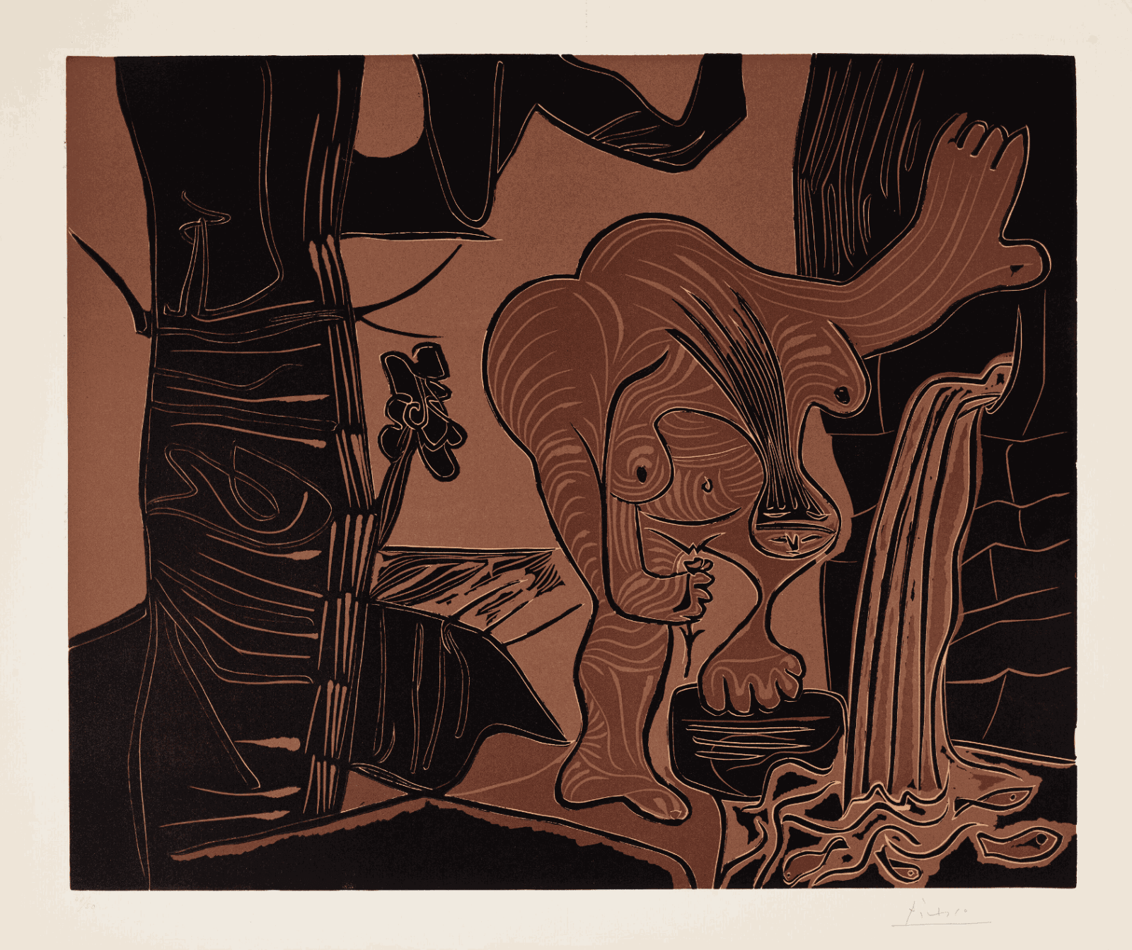Pablo Picasso, Femme nue à a source, 1963