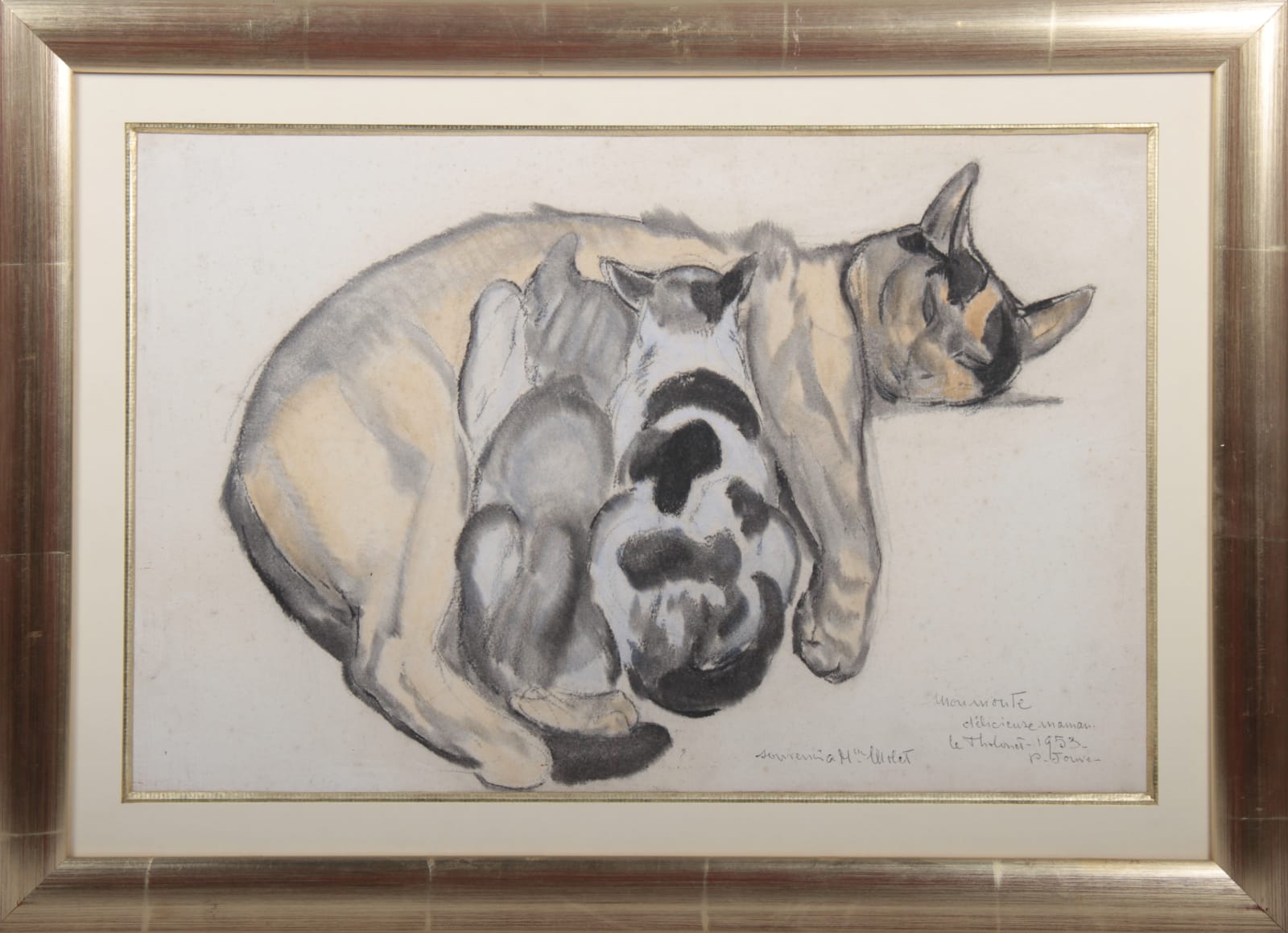 Paul Jouve, Chatte et ses petits, 1953