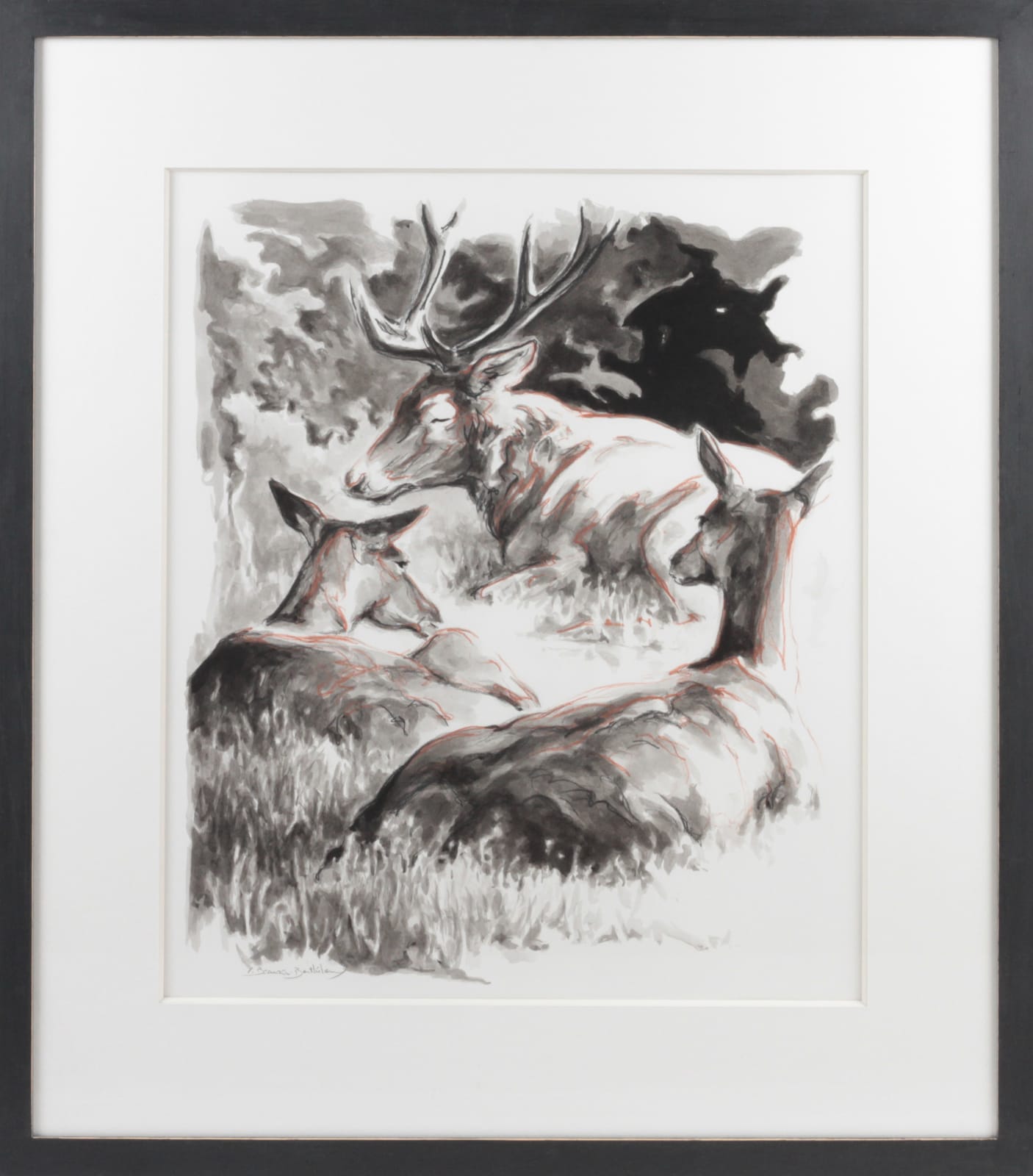 François Beaurin-Berthélemy, Cerf et biches au repos