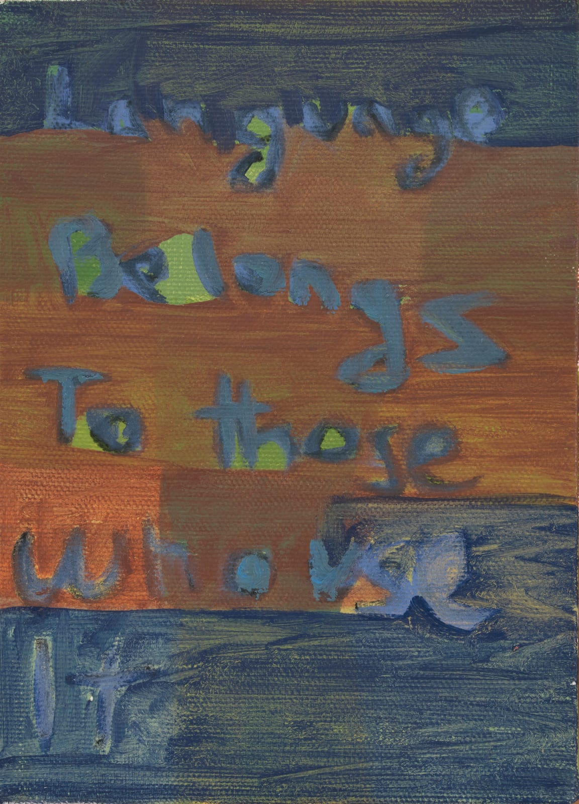 Ficre Ghebreyesus, Language Belongs to Those Who Use It, c. 2002-04