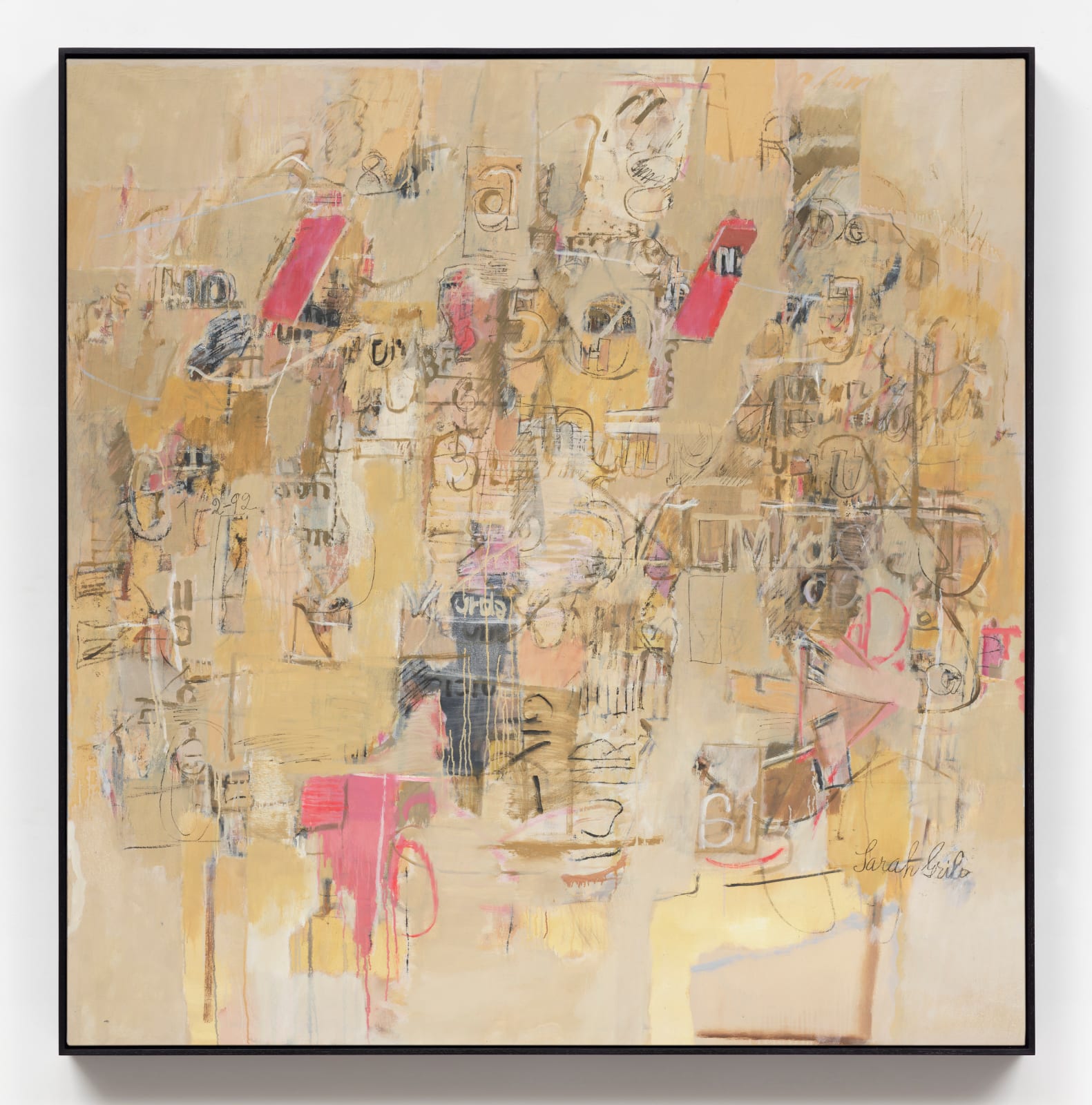 Sarah Grilo, Graffiti sobre ocre, 1992