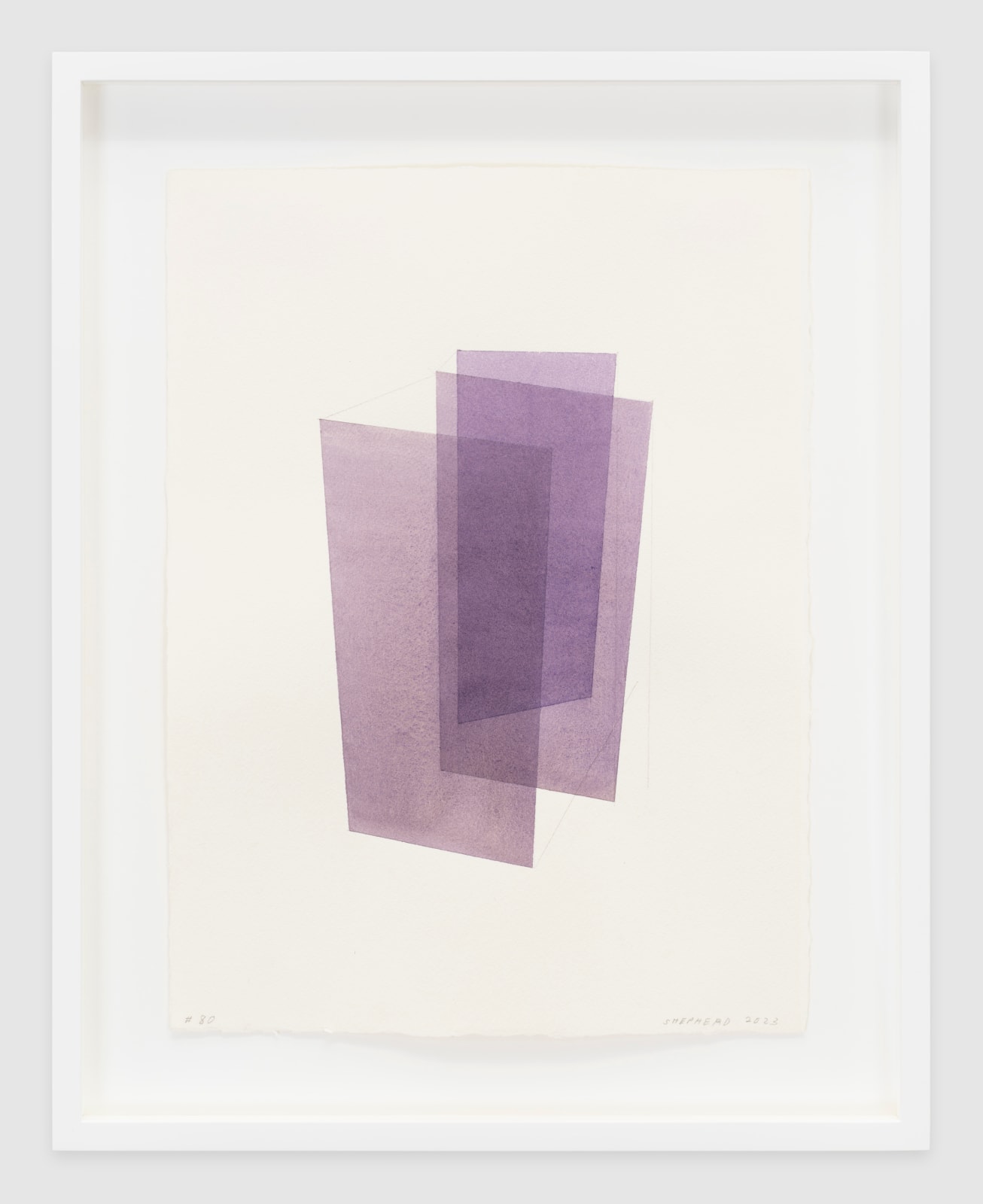Kate Shepherd, Violet, Three Overlapping Walls #80, 2023