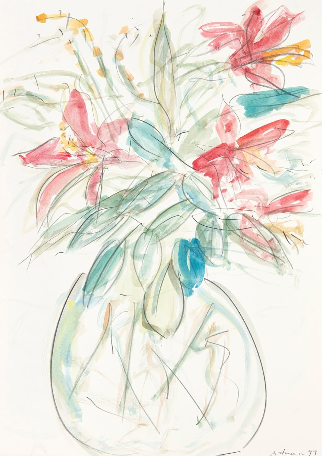 Etel Adnan, Flowers, 1999