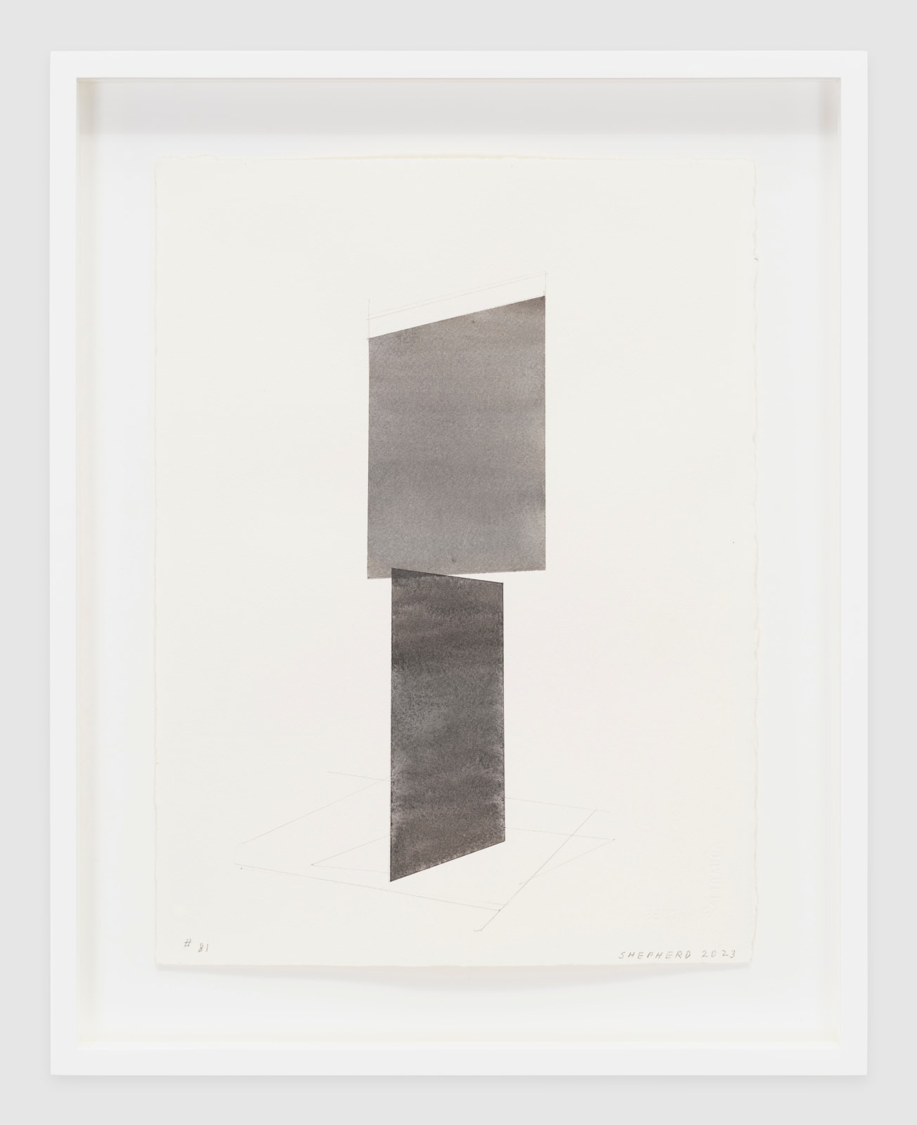 Kate Shepherd, Overlapping Black Planes Stacked #81, 2023