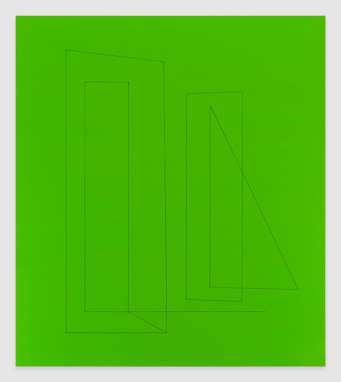 Kate Shepherd, Homage, lime green, 2024