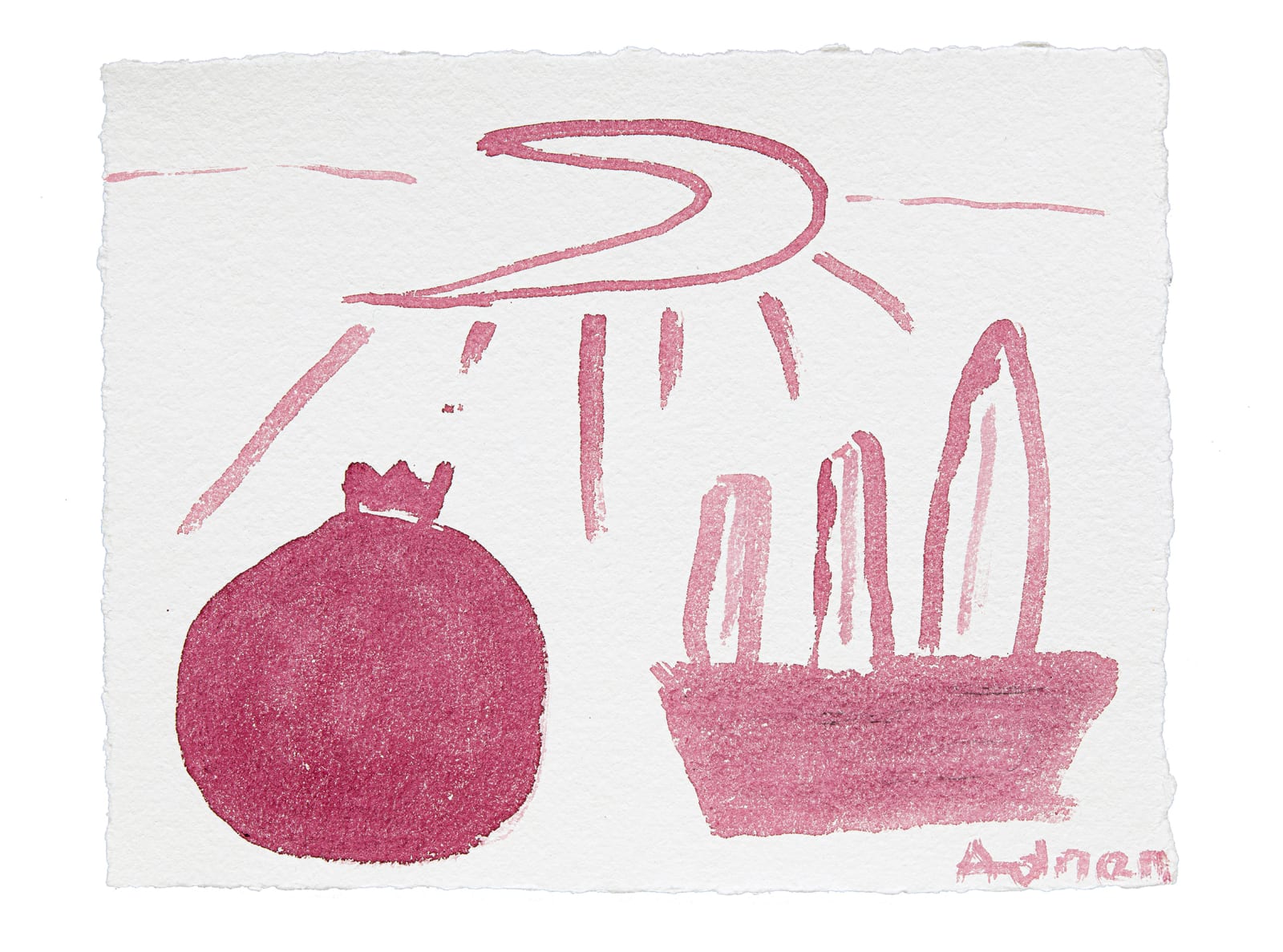 Etel Adnan, La couleur naturelle des coccinelles 2, 2019