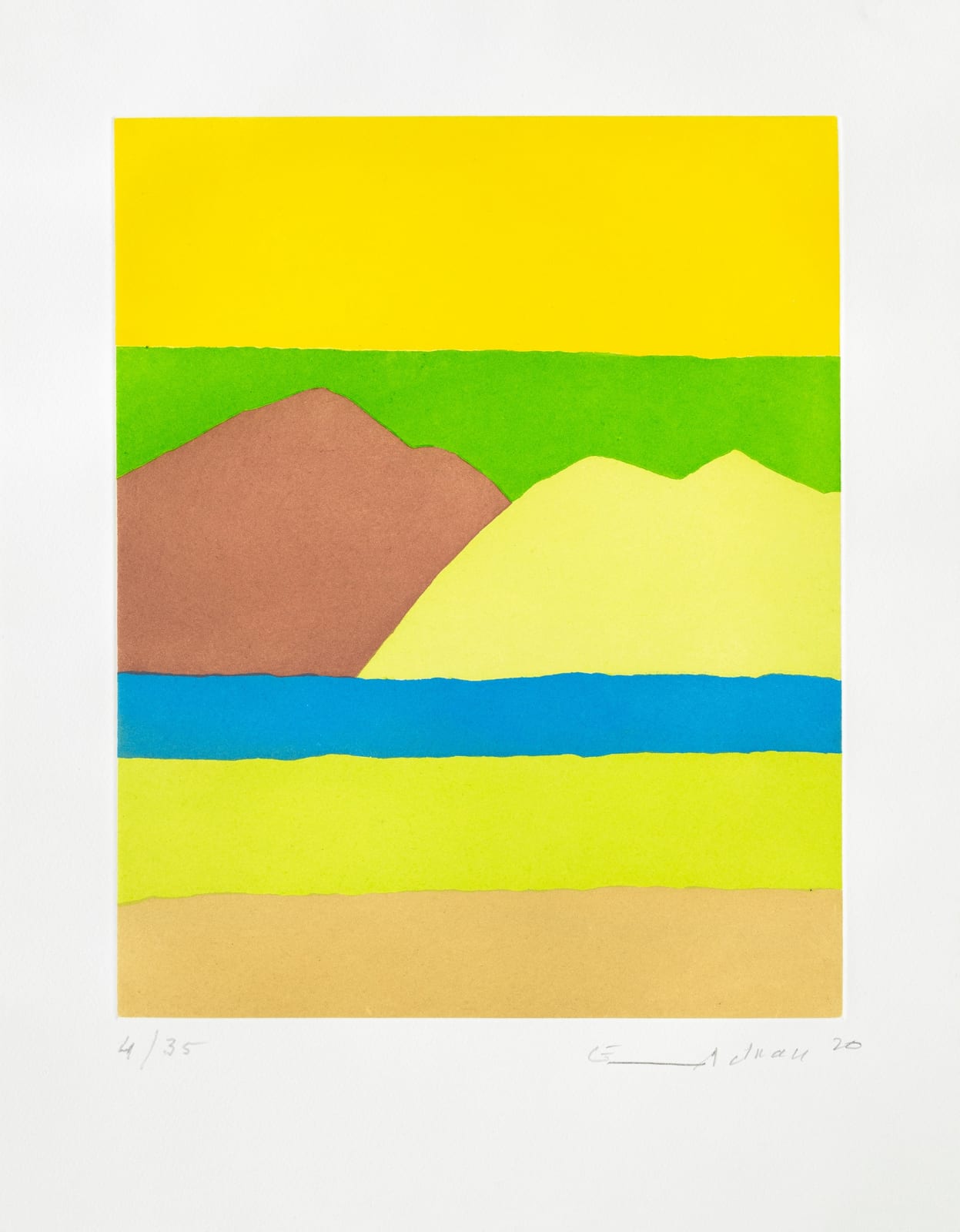 Etel Adnan, En Miroir, 2020