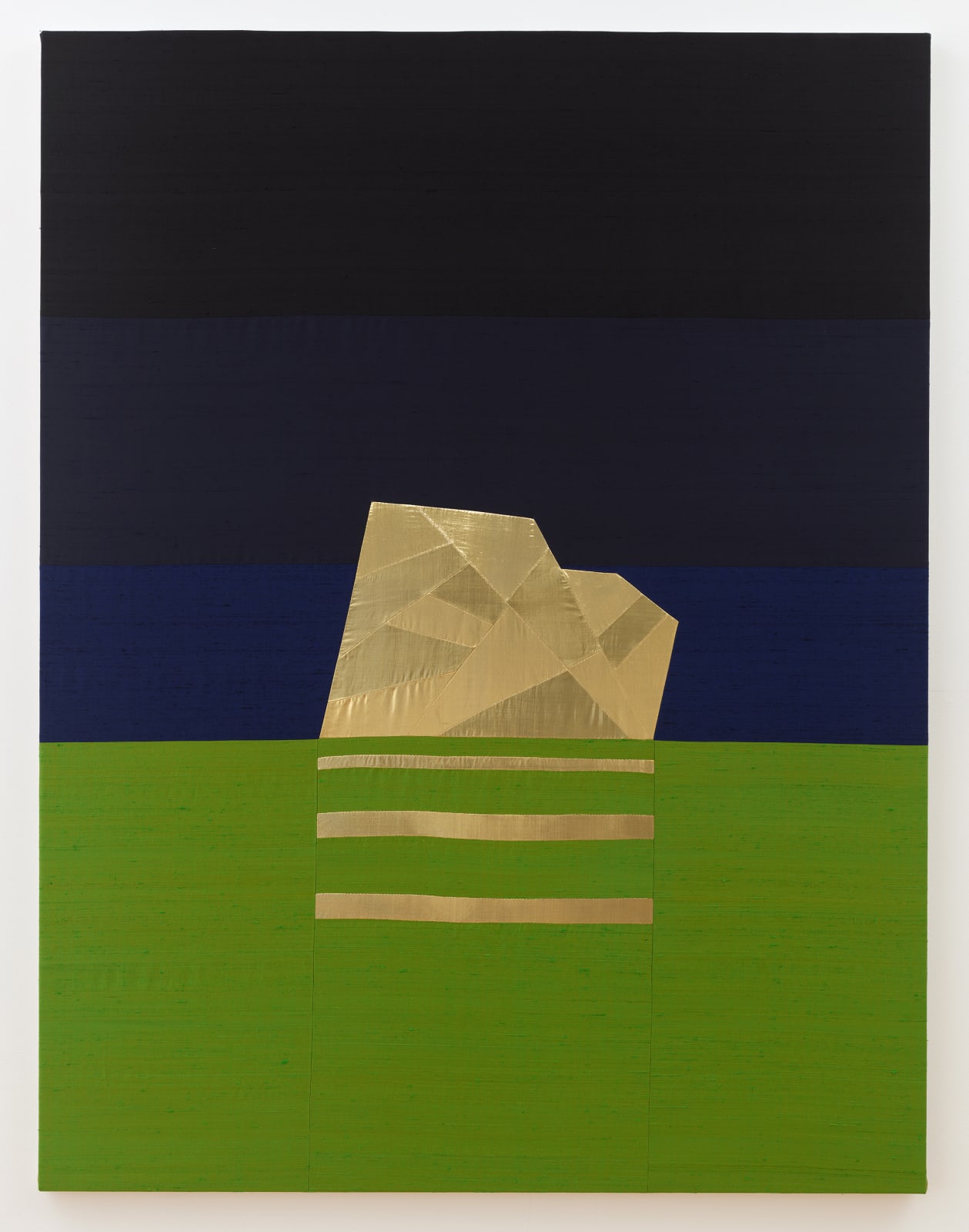 Angelo Filomeno, Island (blue, gold, green), 2022