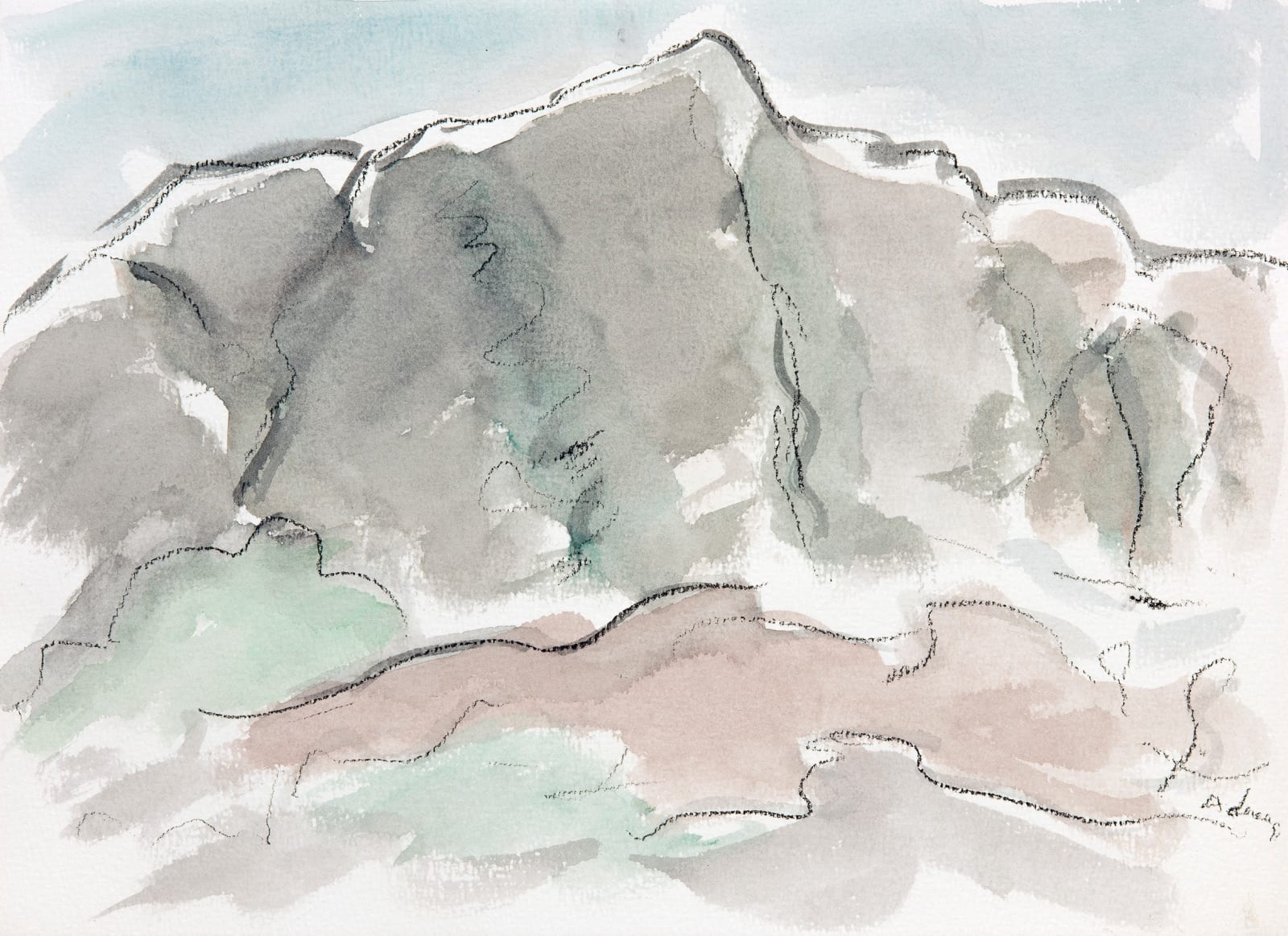 Etel Adnan, Montagne Sainte-Victoire 7, 1990