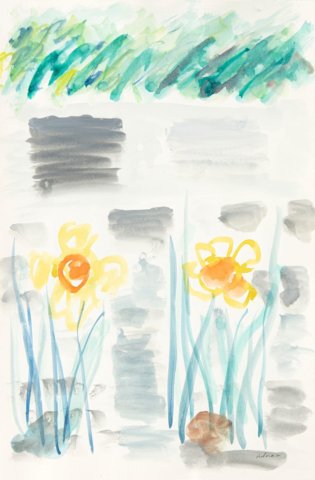 Etel Adnan, Flowers, c. 1990s