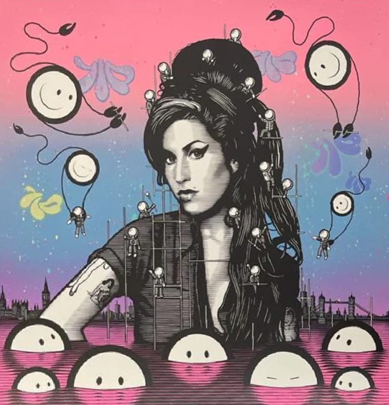 The London Police, "Amy Jade Winehouse" Hand Embellished, 2022