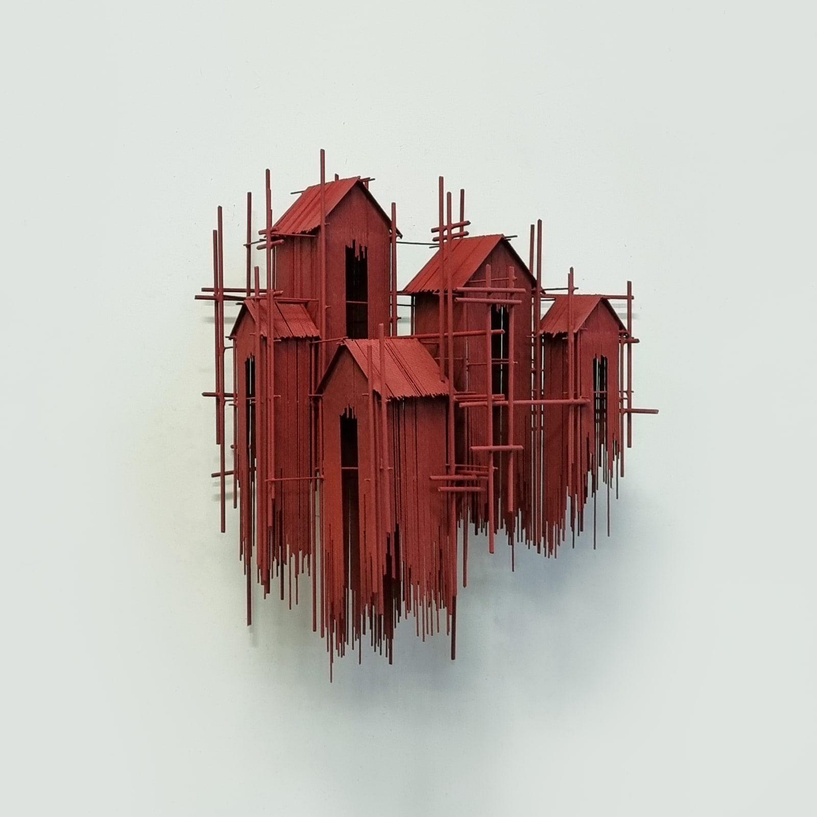 David Moreno, Floating Favelas, Red Compo I, 2021