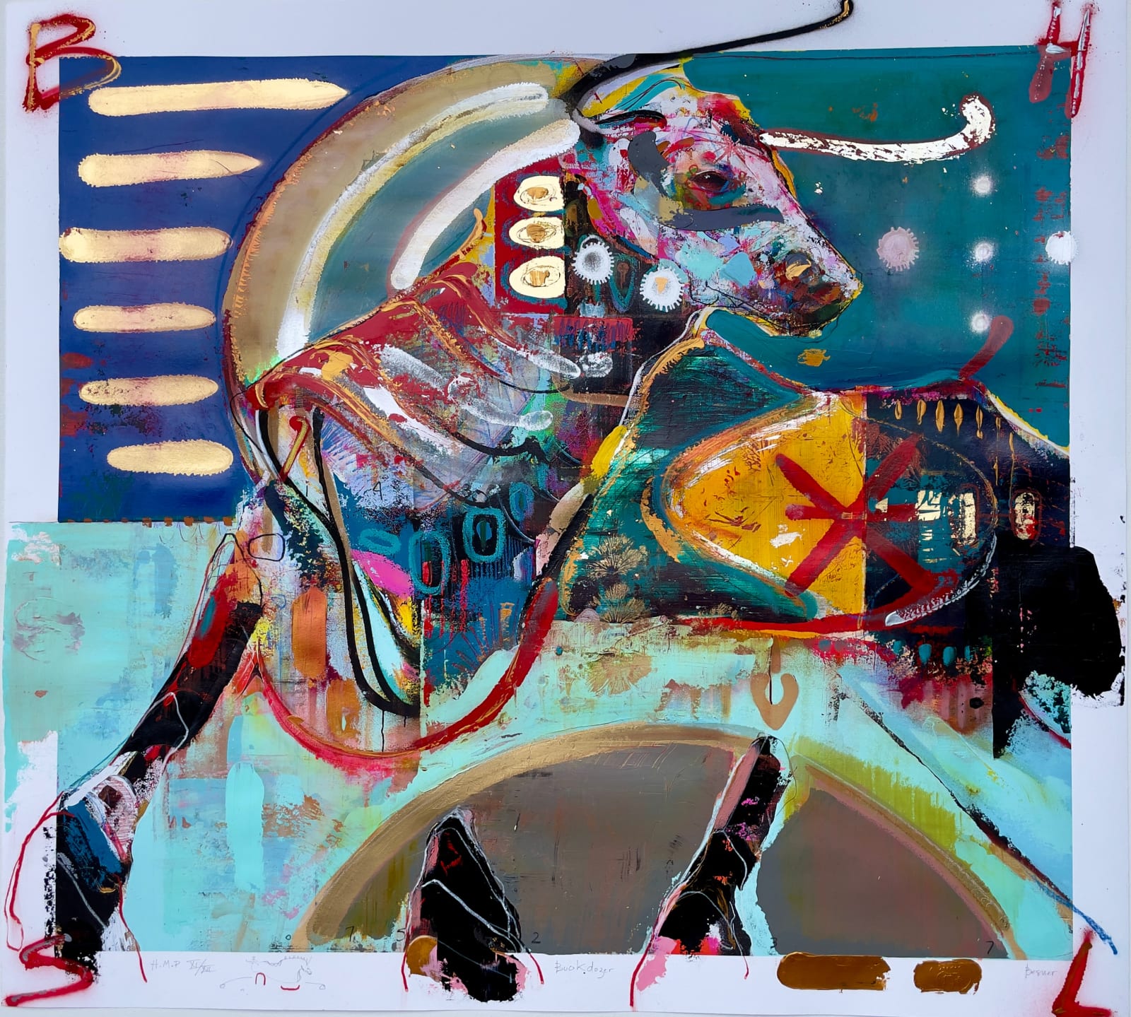 Dominic Besner, Buckdozer - Hand Embellished, 2023