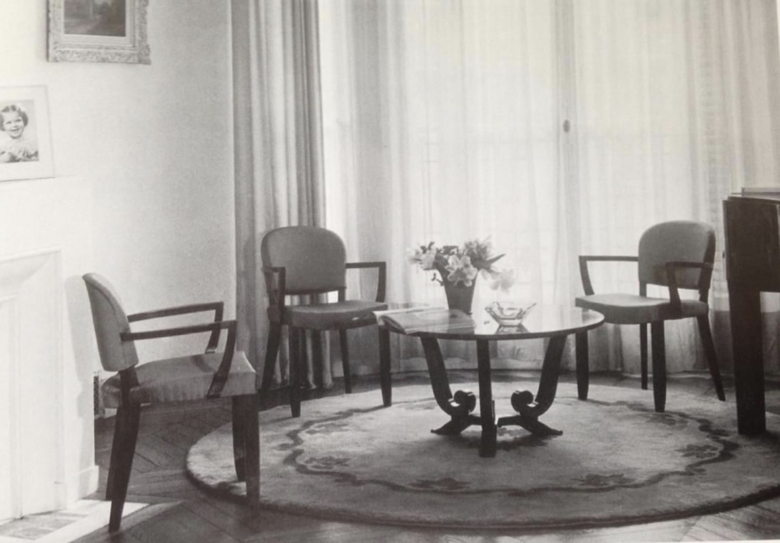 JULES LELEU, PEDESTAL TABLE, c. 1940