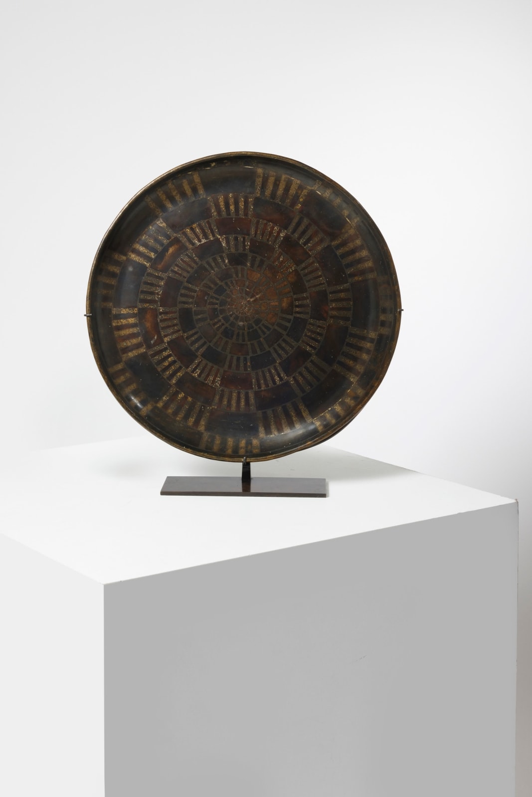 JEAN DUNAND, LARGE CIRCULAR PLATE, c. 1920