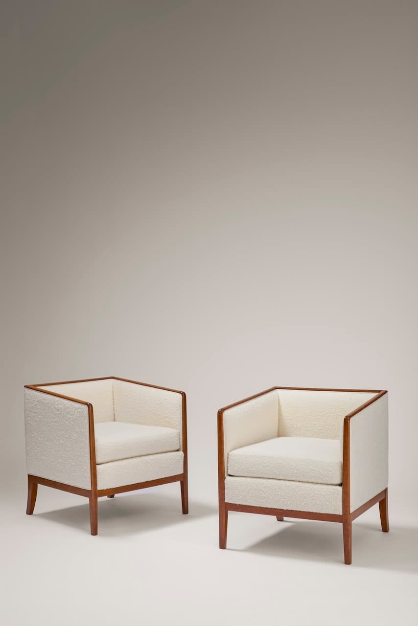 JEAN-MICHEL FRANK, PAIR OF ARMCHAIRS , c. 1928