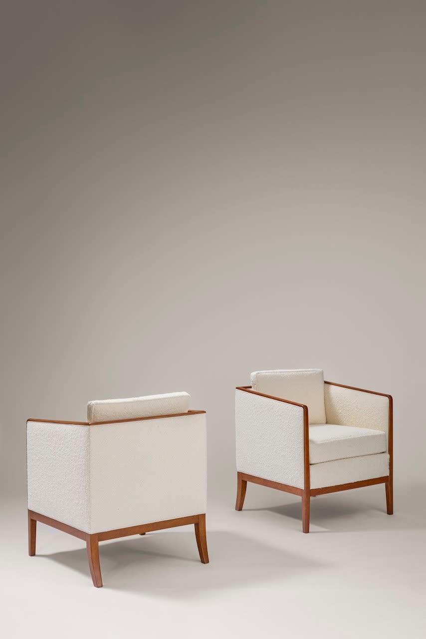 JEAN-MICHEL FRANK, PAIR OF ARMCHAIRS , c. 1928