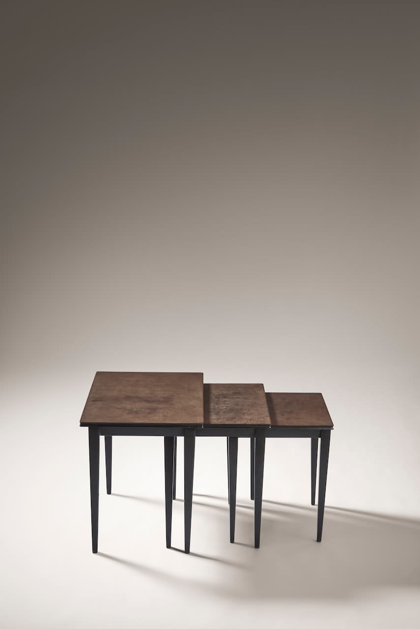 BERNARD DUNAND, NESTING TABLES, c. 1950