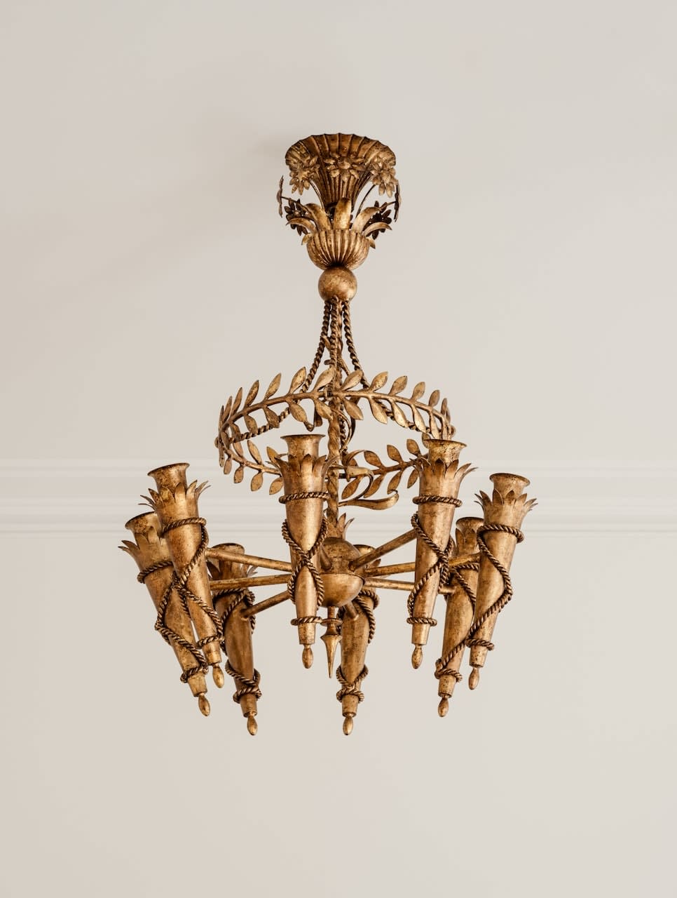 GILBERT POILLERAT, CHANDELIER, c. 1948