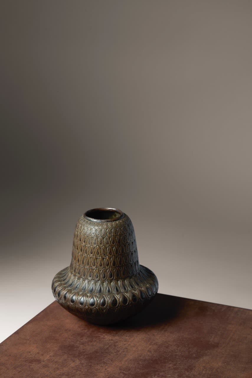 JEAN DUNAND, SQUASH-SHAPED VASE , c. 1909