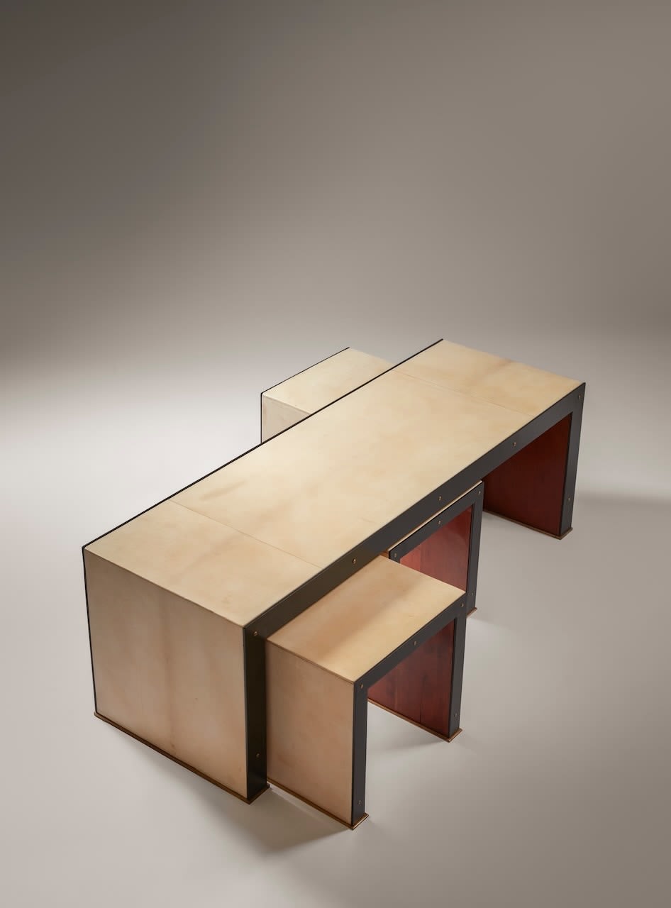 PAUL DUPRÉ-LAFON, NESTING TABLES, c. 1960