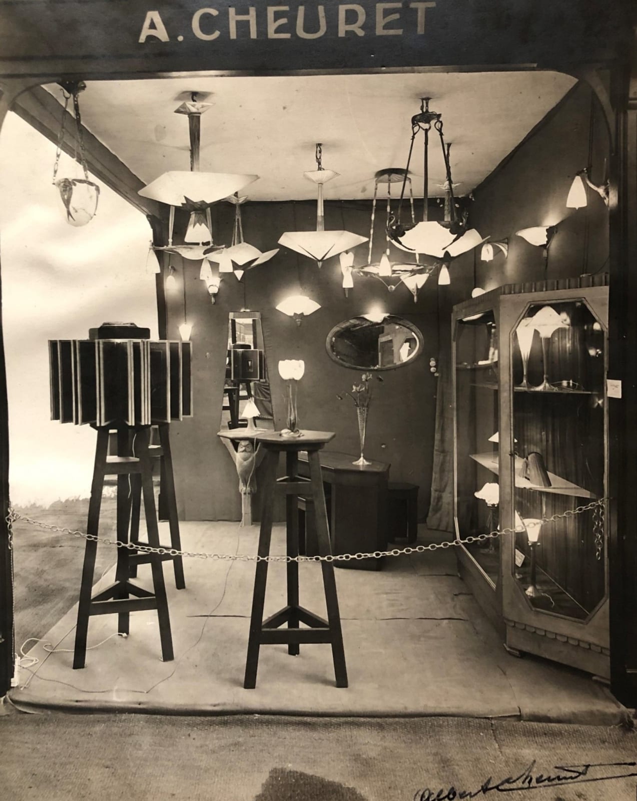 ALBERT CHEURET, 'Cigogne' Mirror , c. 1925