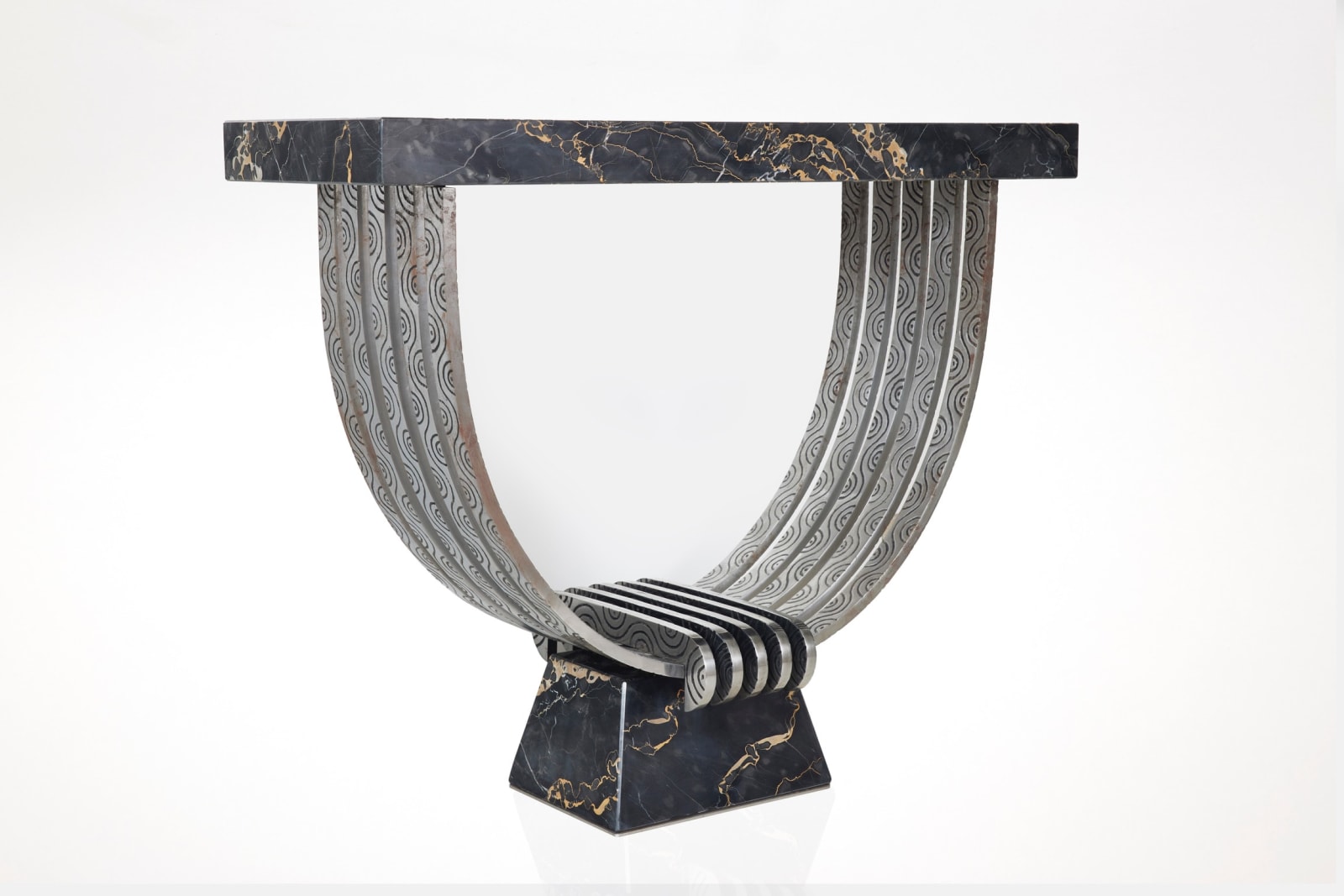 EDGAR BRANDT, CONSOLE TABLE, c. 1930