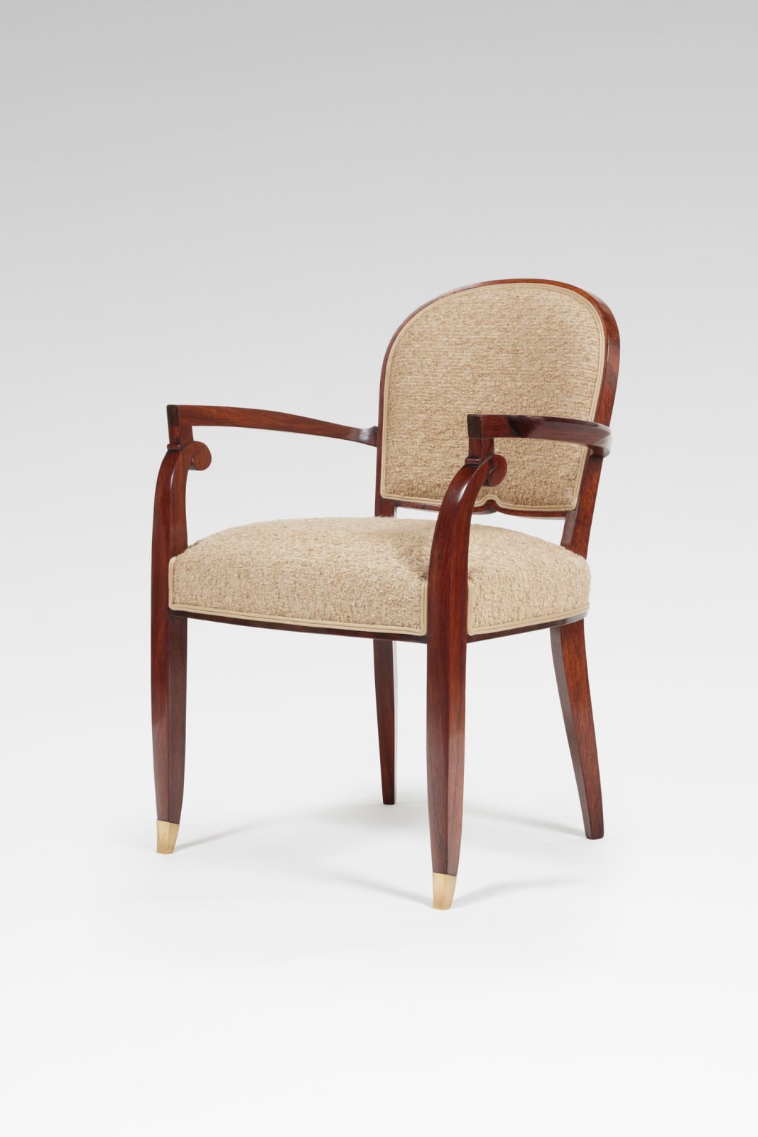 JULES LELEU, SET OF FOUR ARMCHAIRS, c. 1938
