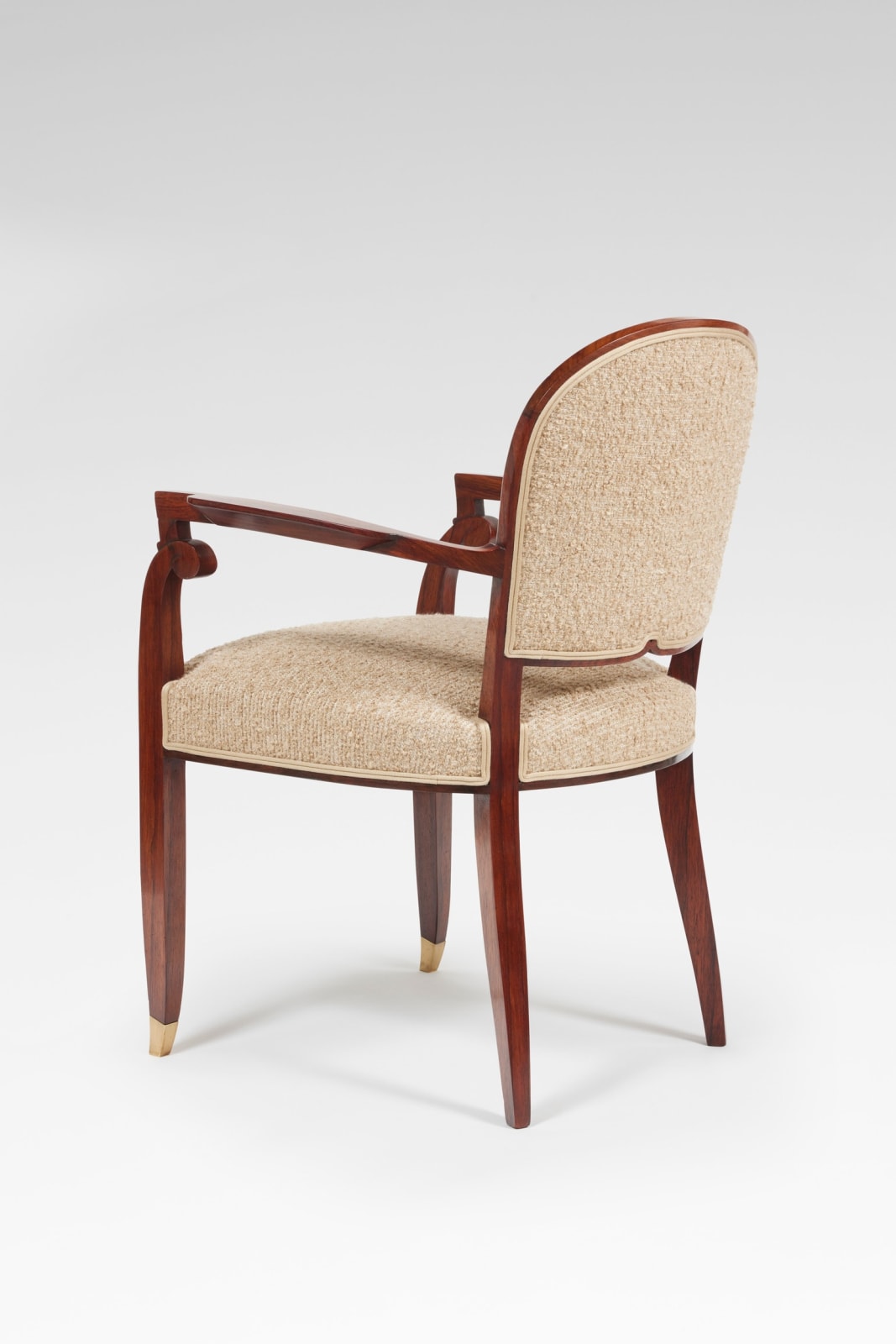 JULES LELEU, SET OF FOUR ARMCHAIRS, c. 1938