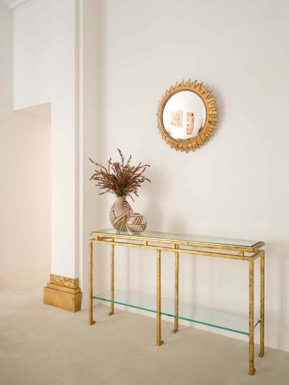 GILBERT POILLERAT, CONSOLE, c. 1972