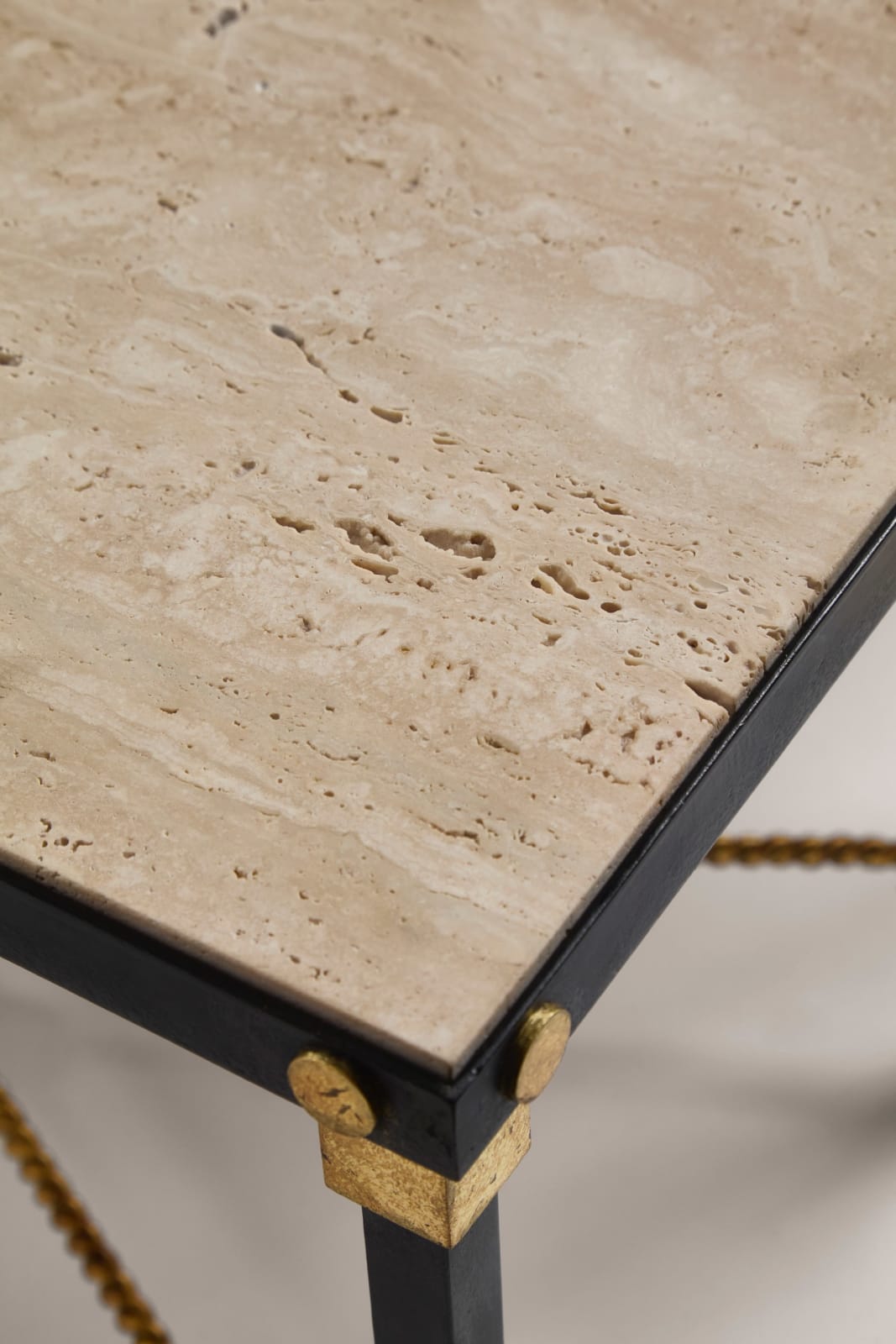 GILBERT POILLERAT, Pair of low tables , c. 1940