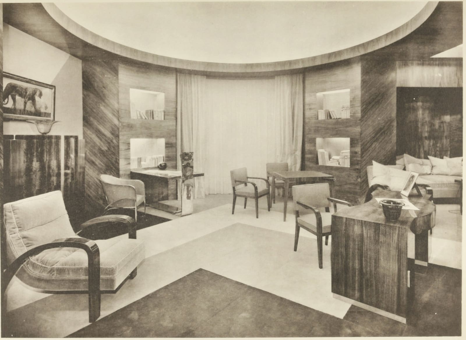 PAUL JOUVE, DEUX TIGRES MARCHANT, c. 1925