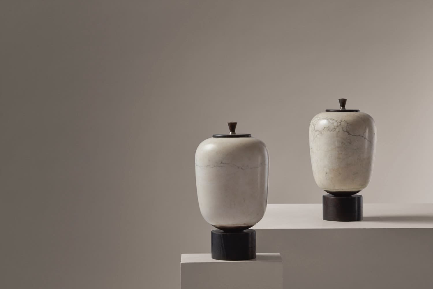 POMONE, PAIR OF URNS, c. 1925