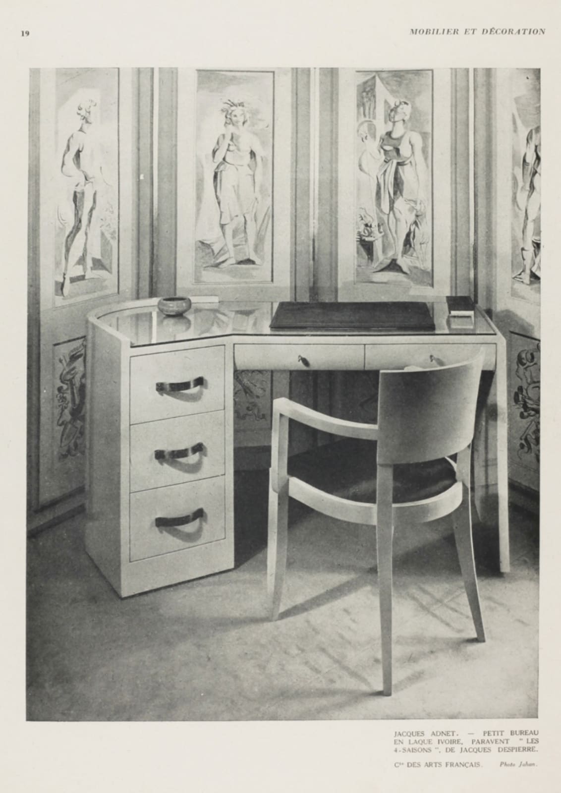 JACQUES ADNET, DESK, c. 1930