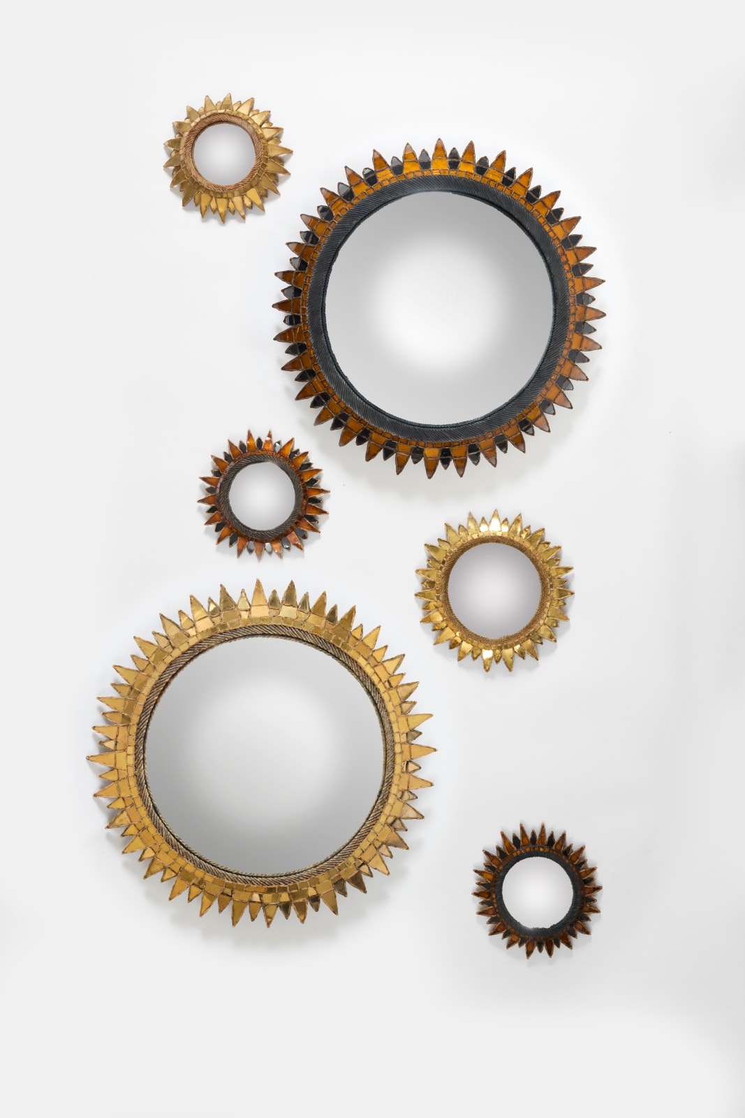 LINE VAUTRIN, MIRROR 'SOLEIL A POINTS N°1', c. 1960