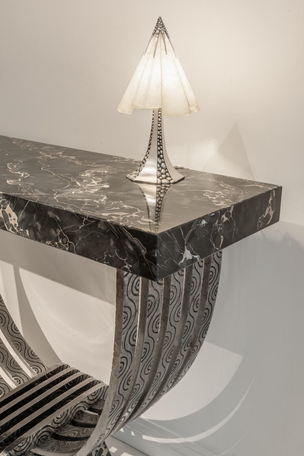 EDGAR BRANDT, CONSOLE TABLE, c. 1930