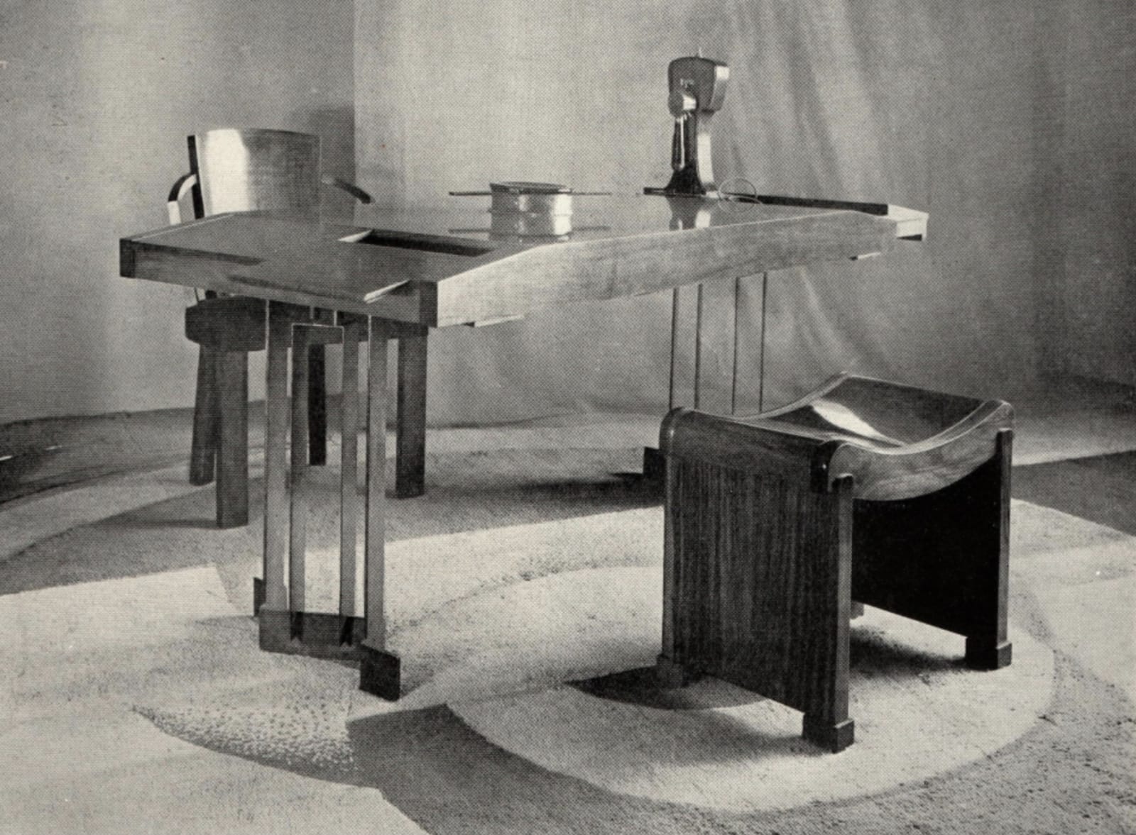 PIERRE CHAREAU, 'MT1015' STOOL, c. 1927