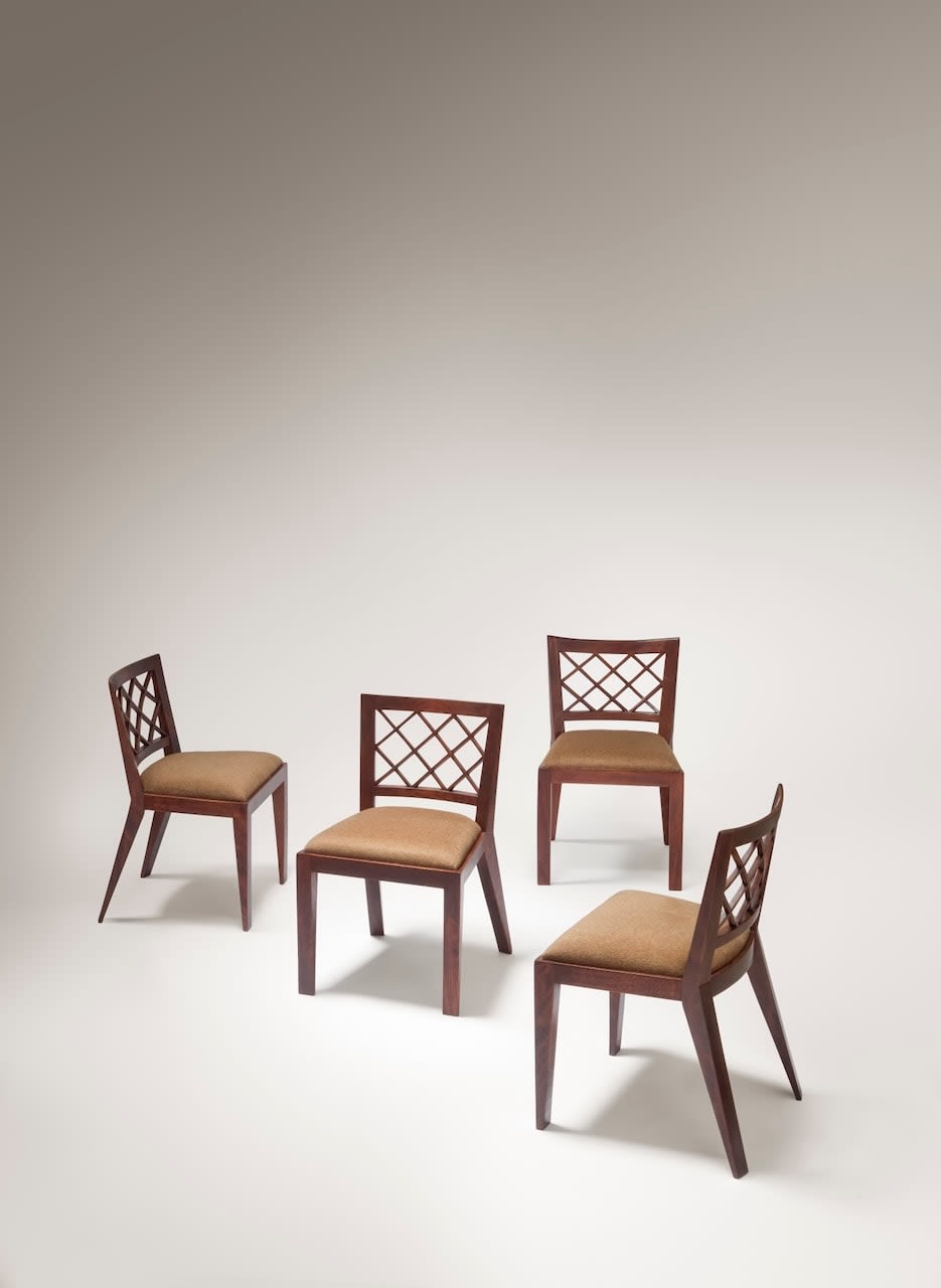 JEAN ROYÈRE, SET OF FOUR CHAIRS 'CROISILLONS', c. 1937