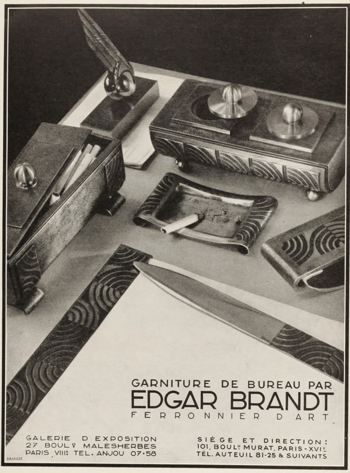 EDGAR BRANDT, CONSOLE TABLE, c. 1930