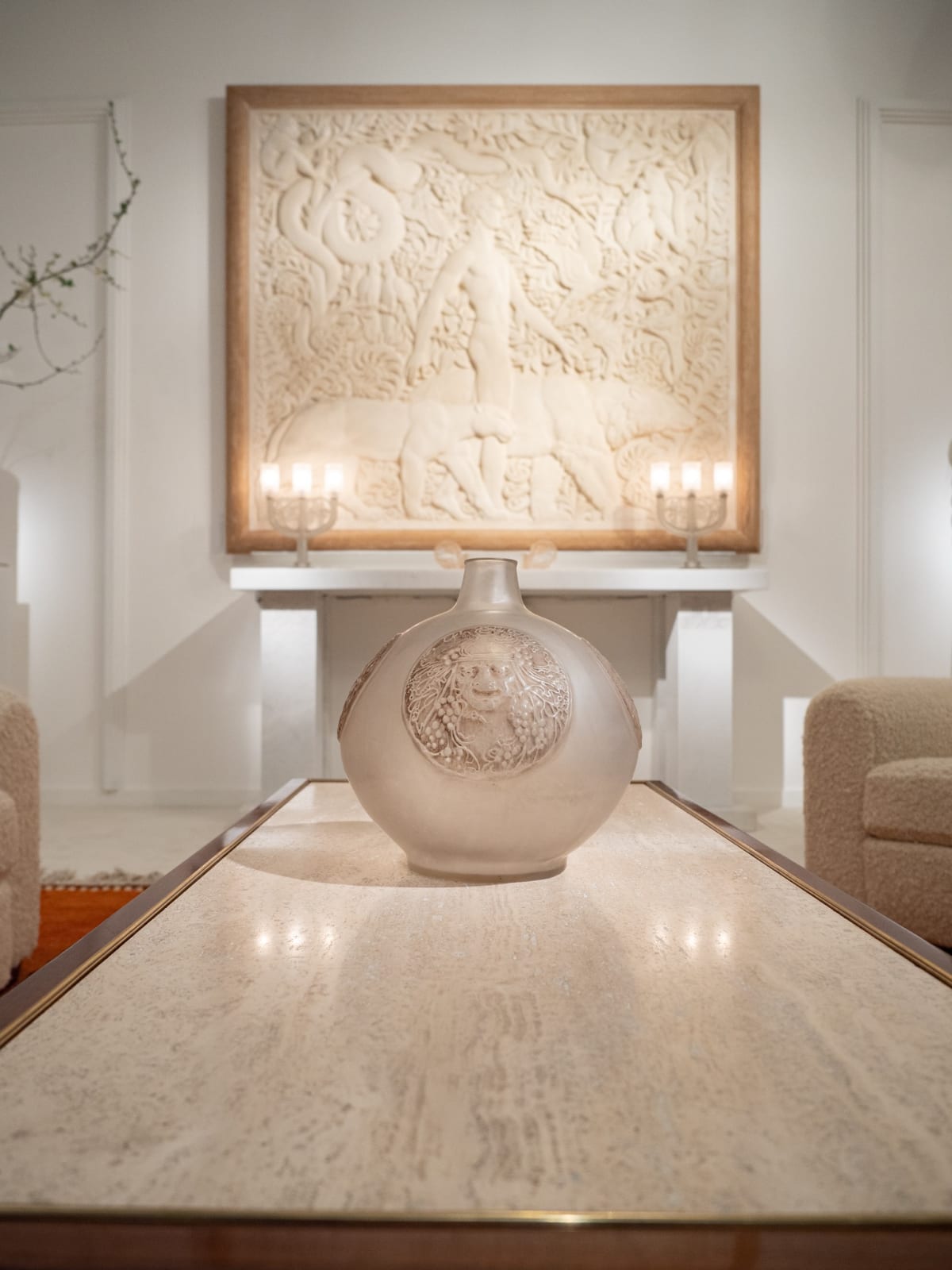 RENÉ LALIQUE, 'QUATRE MASQUES' VASE, c. 1920