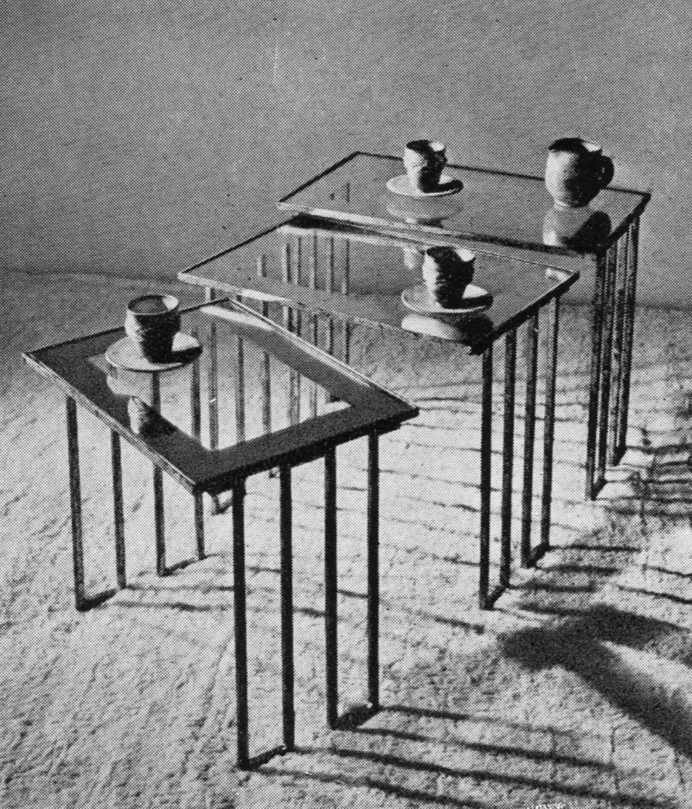 JEAN ROYERE, 'Créneaux' Nesting Tables , c. 1950