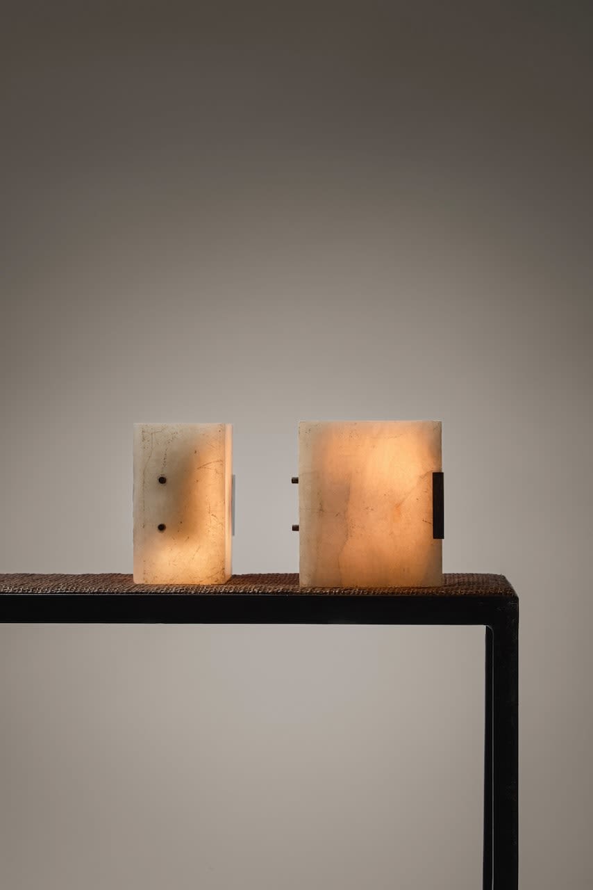 PIERRE CHAREAU, 'VEUILLEUSE AUVENT LP625' LAMP, 1926