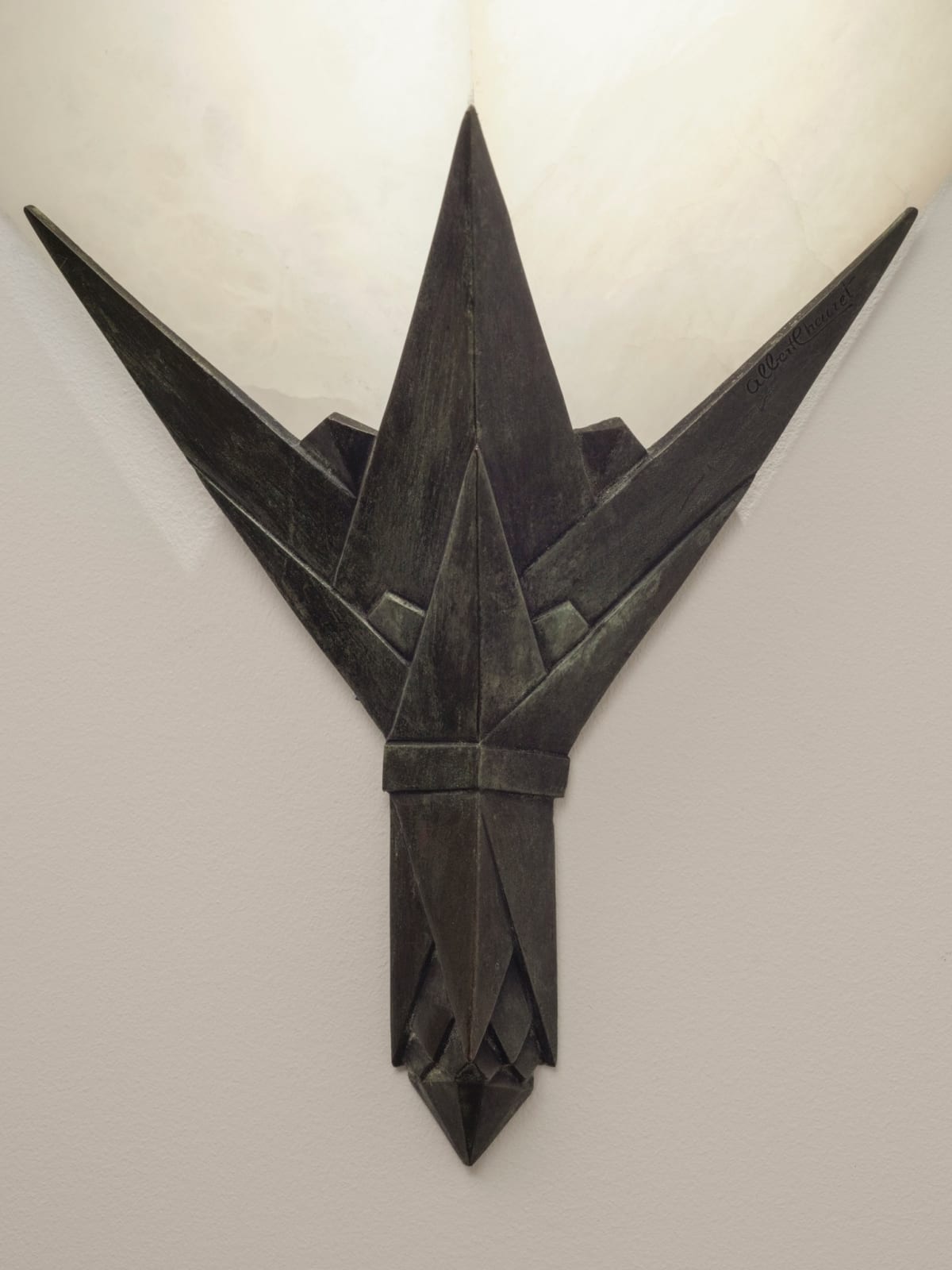 ALBERT CHEURET, Pair of 'Fleurs' wall light , c. 1940