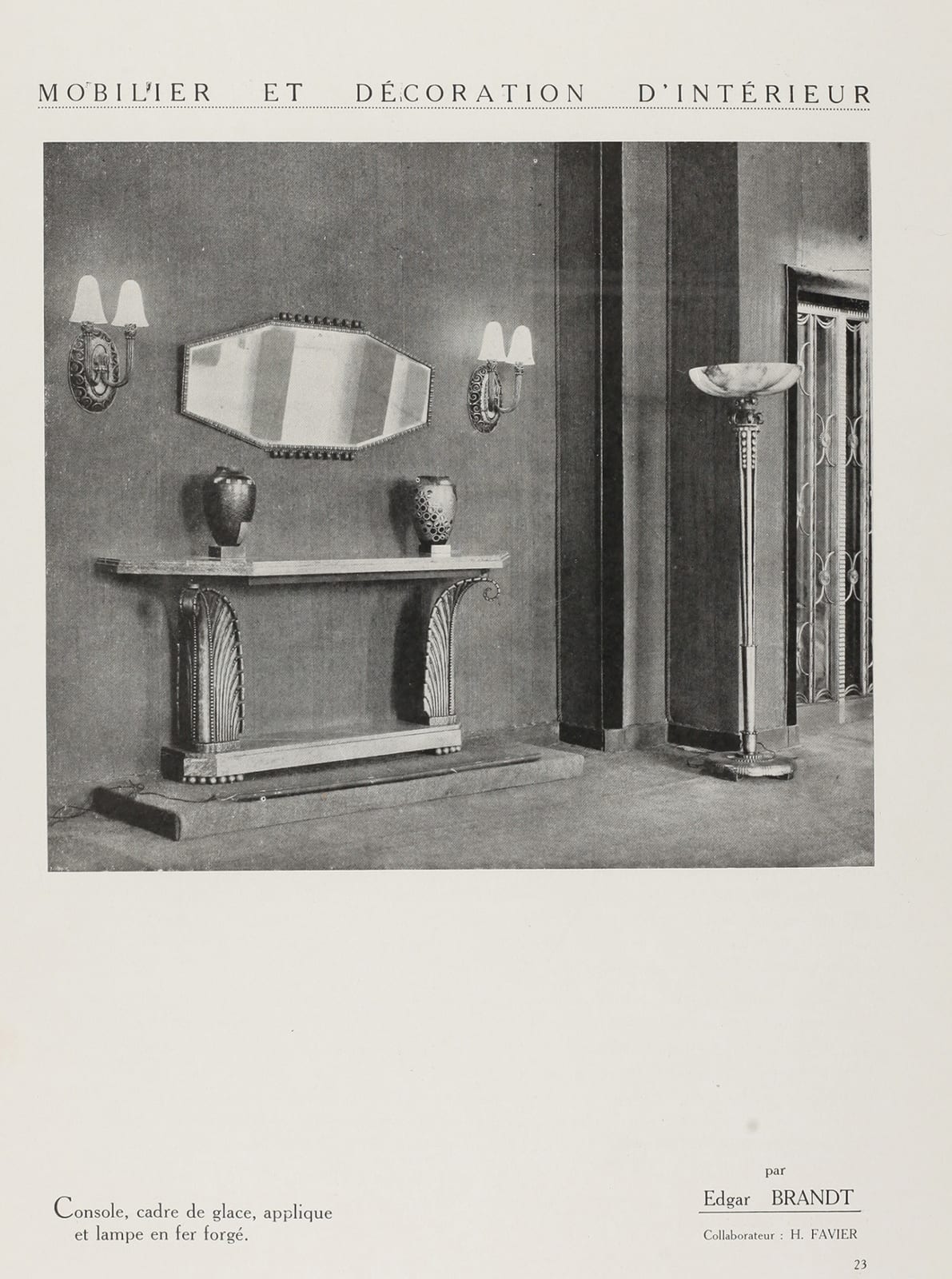 EDGAR BRANDT, MIRROR, c. 1924