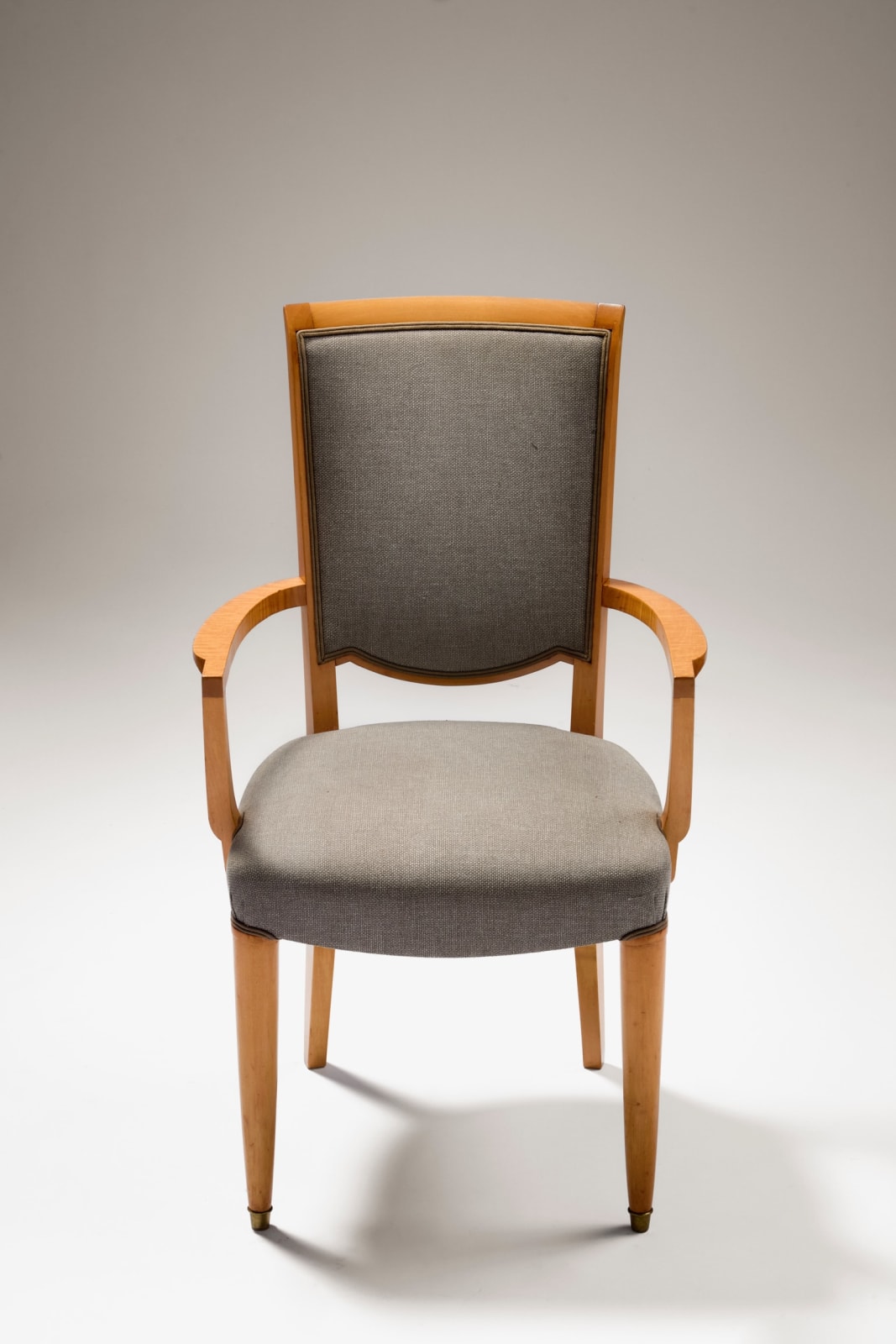 JULES LELEU, SET OF 4 ARMCHAIRS, c. 1948