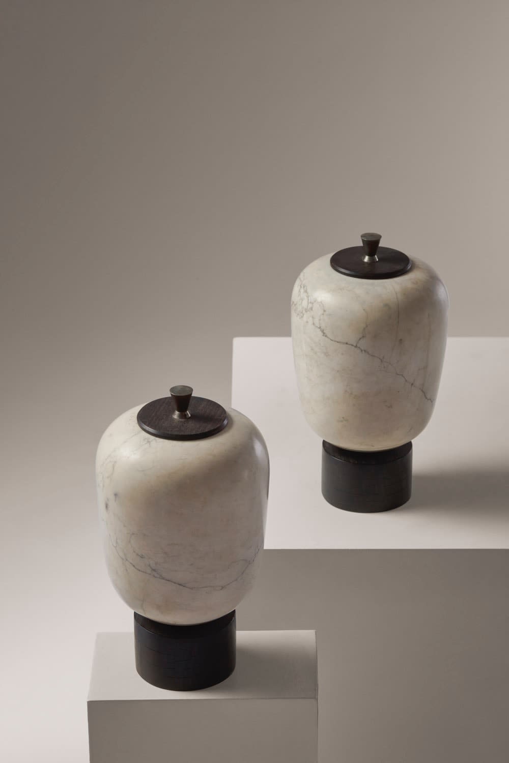 POMONE, PAIR OF URNS, c. 1925