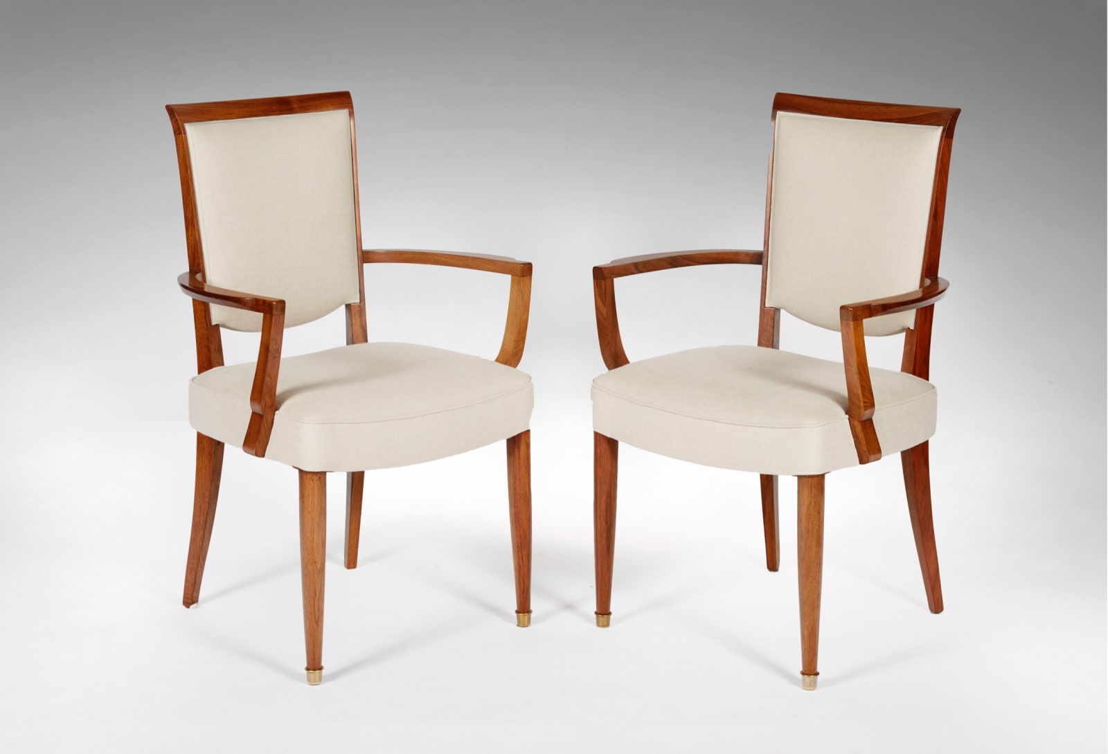 JULES LELEU, PAIR OF ARMCHAIRS, c. 1930
