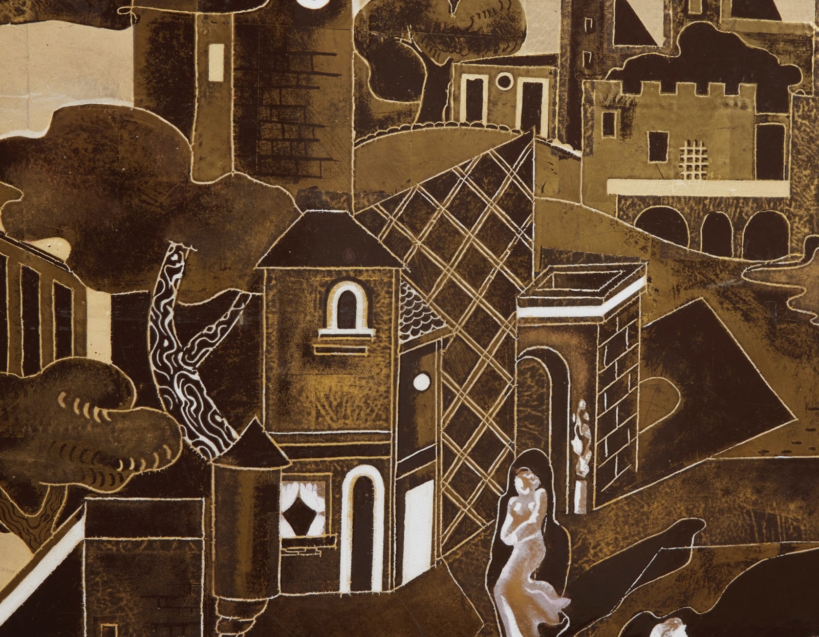 PAULE (1910-1997) & MAX INGRAND (1908-1969), 'Ville imaginaire traitée dans le style de la peinture métaphysique ', 1938