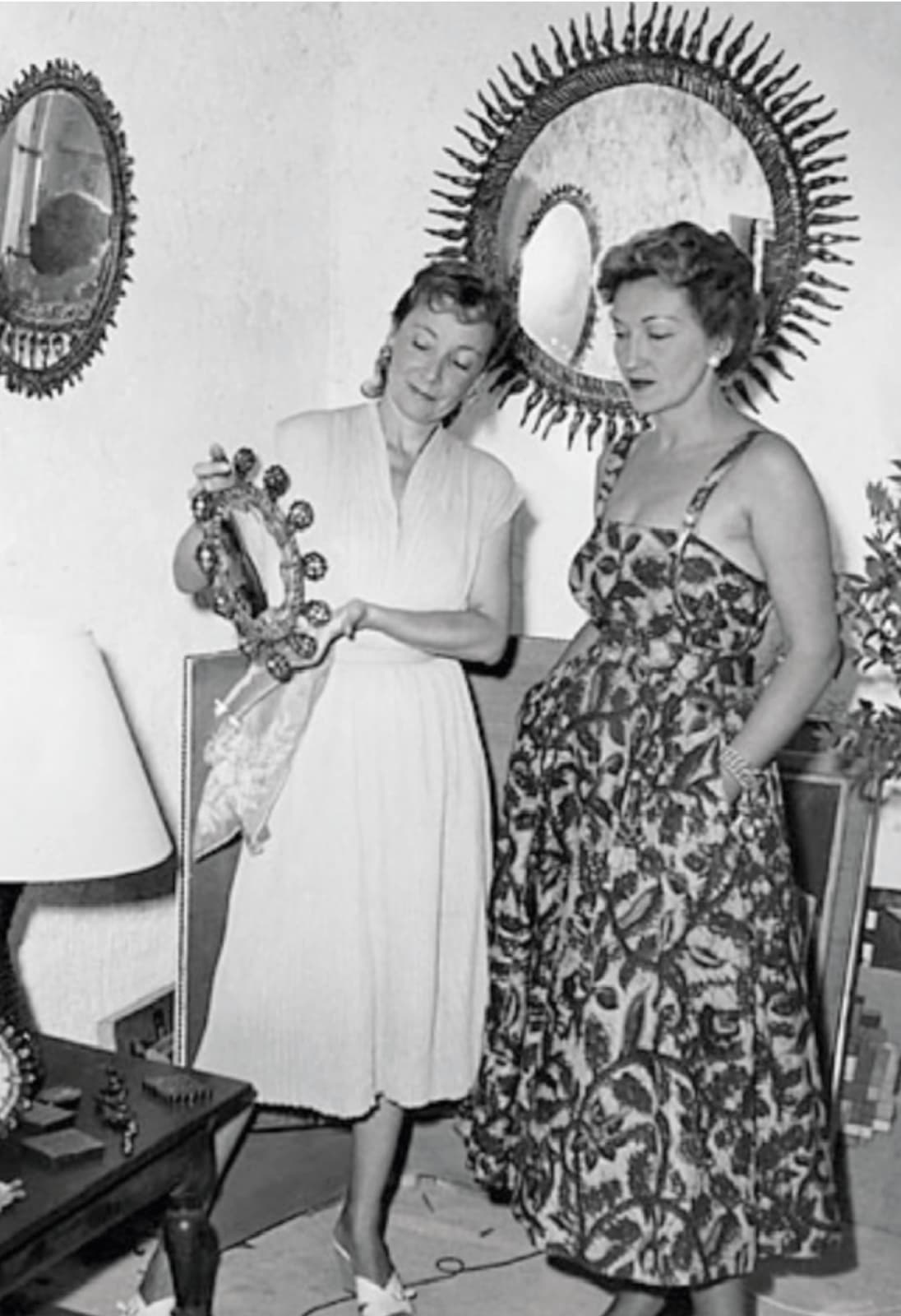 LINE VAUTRIN, 'REINE' Mirror , c. 1960