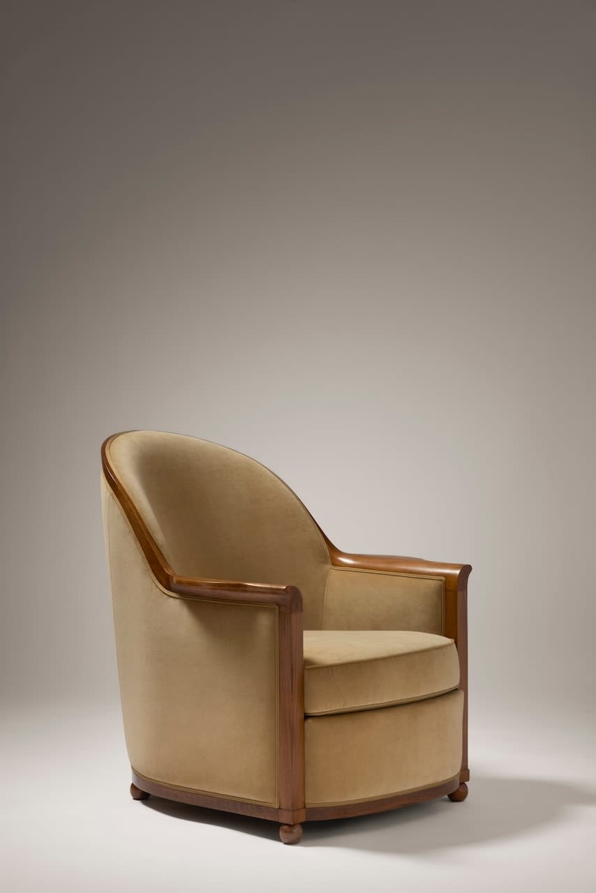 JULES LELEU, Pair of bergères, c. 1930